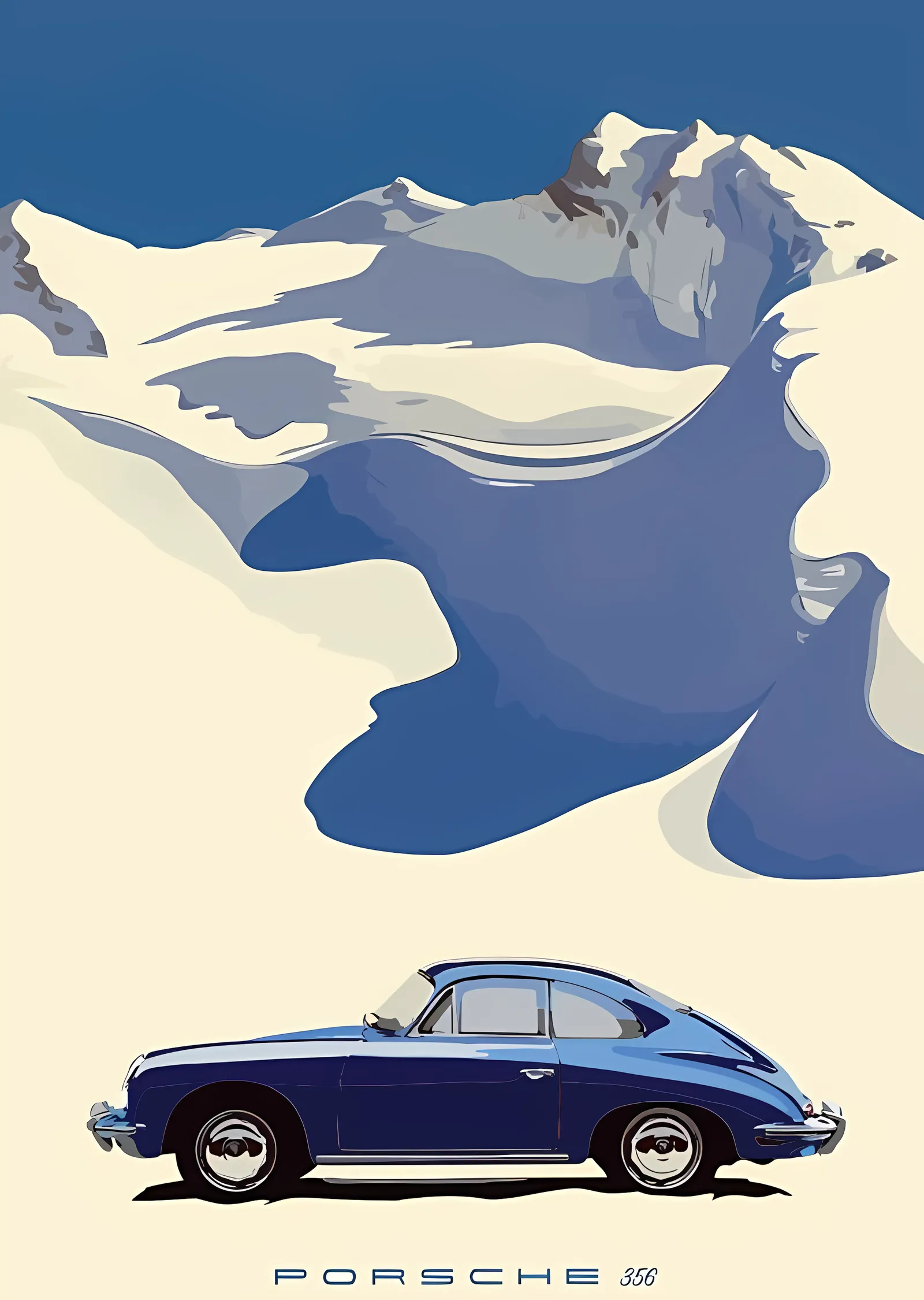 Porsche 356: Dağ metal tablo