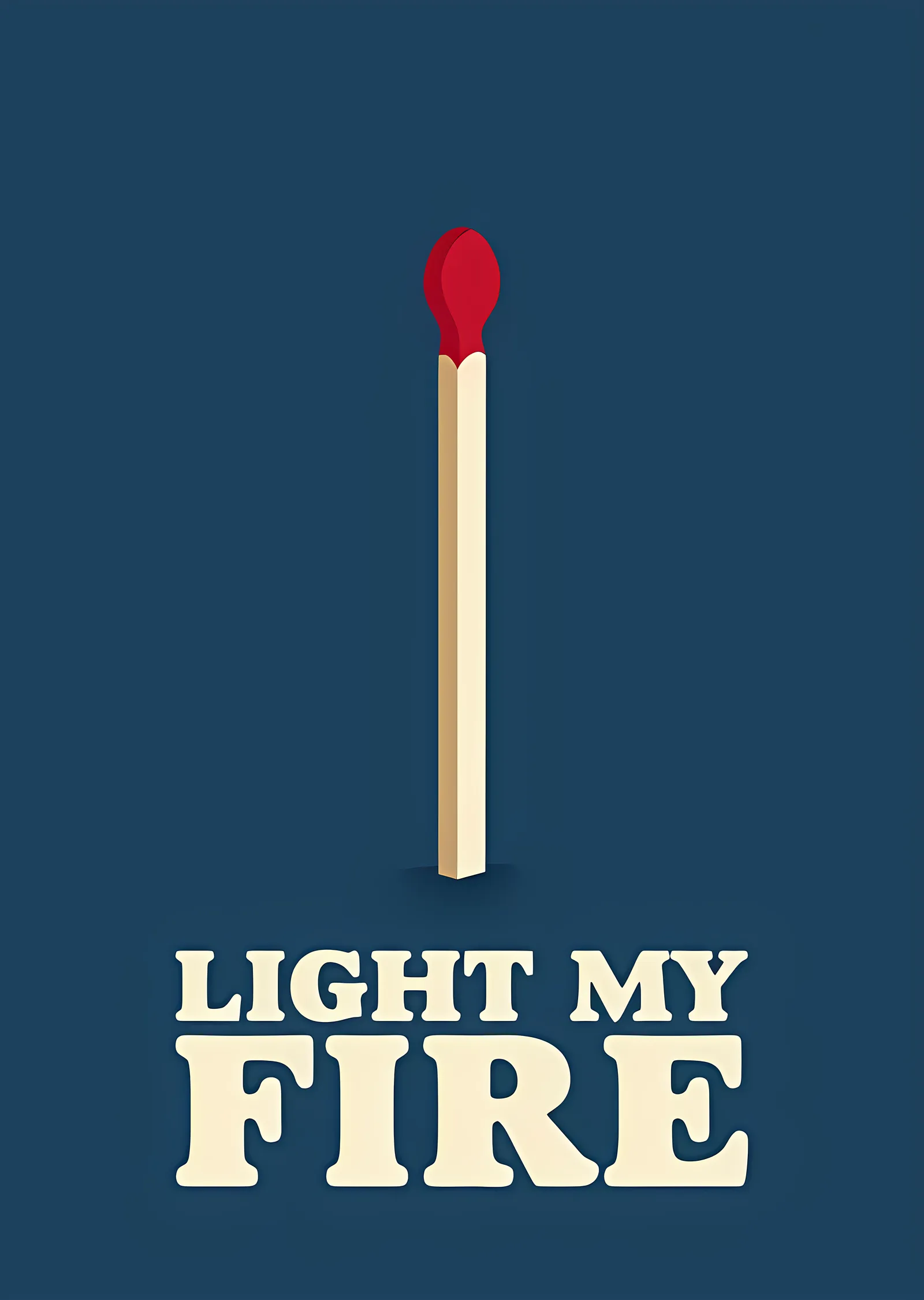 Light My Fire: Minimalist Kibrit metal tablo