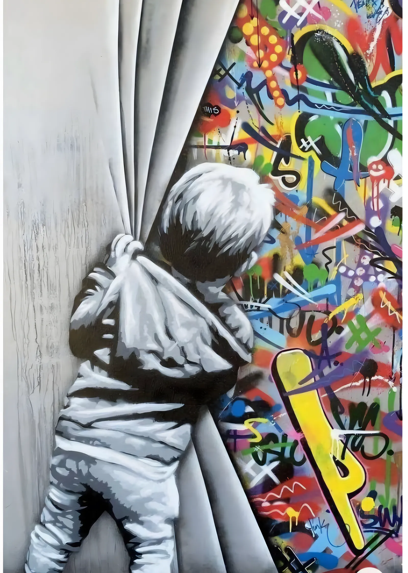 Banksy: Çocuk ve Grafitti Efsanesi metal tablo