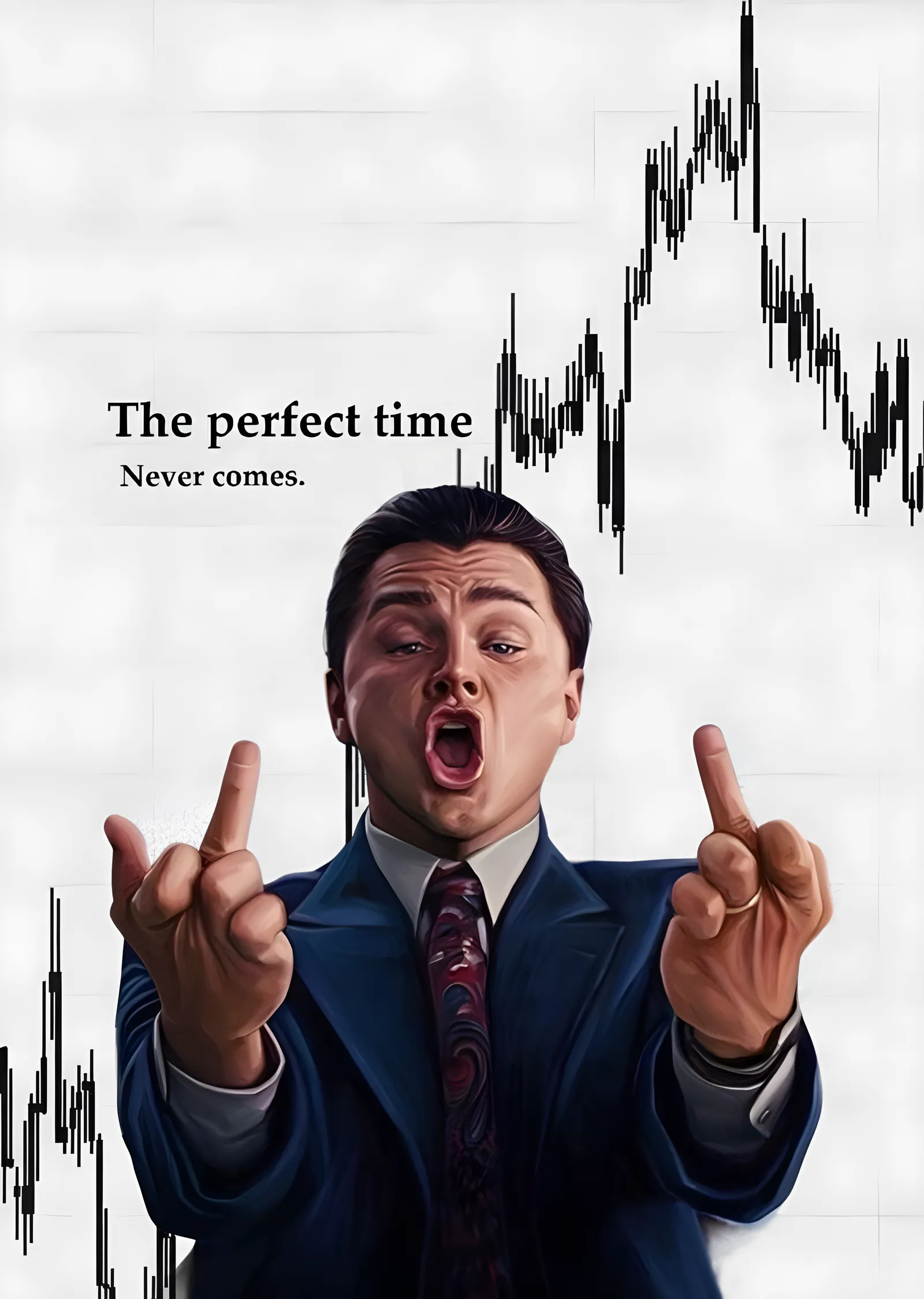 The Wolf of Wall Street - The Perfect Time Never Comes metal tablo