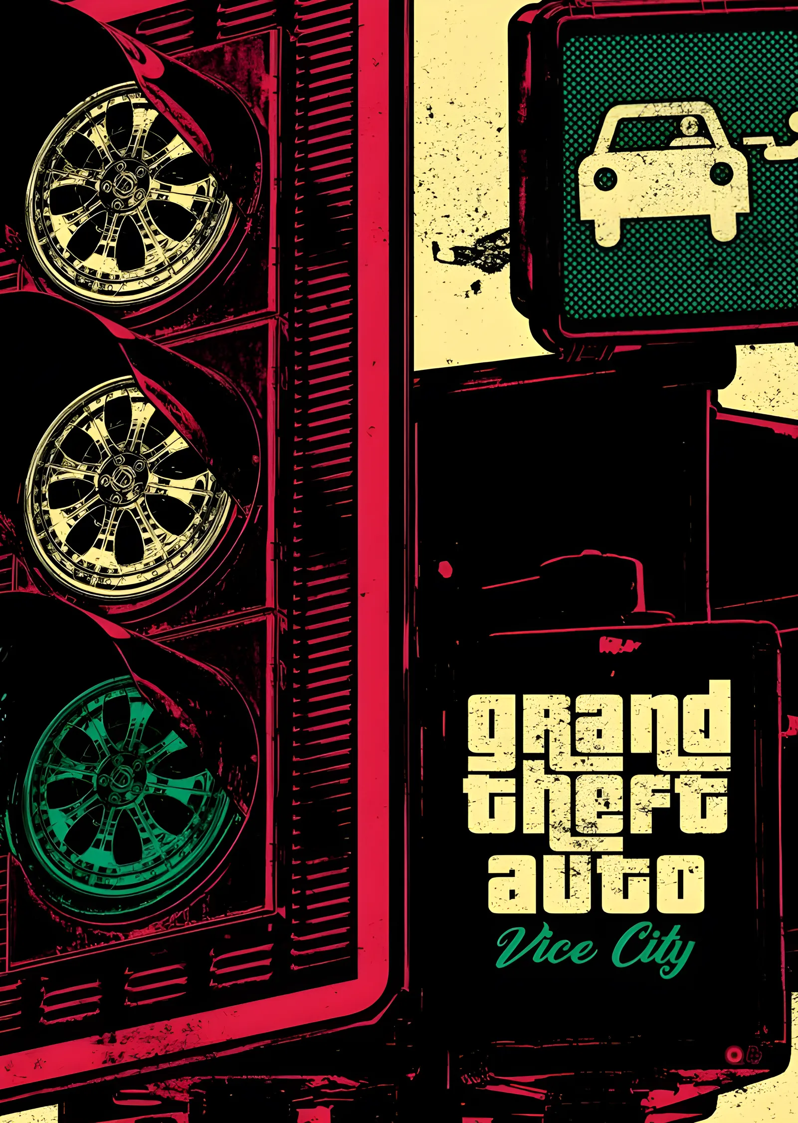Grand Theft Auto: Vice City - Jantlar metal tablo