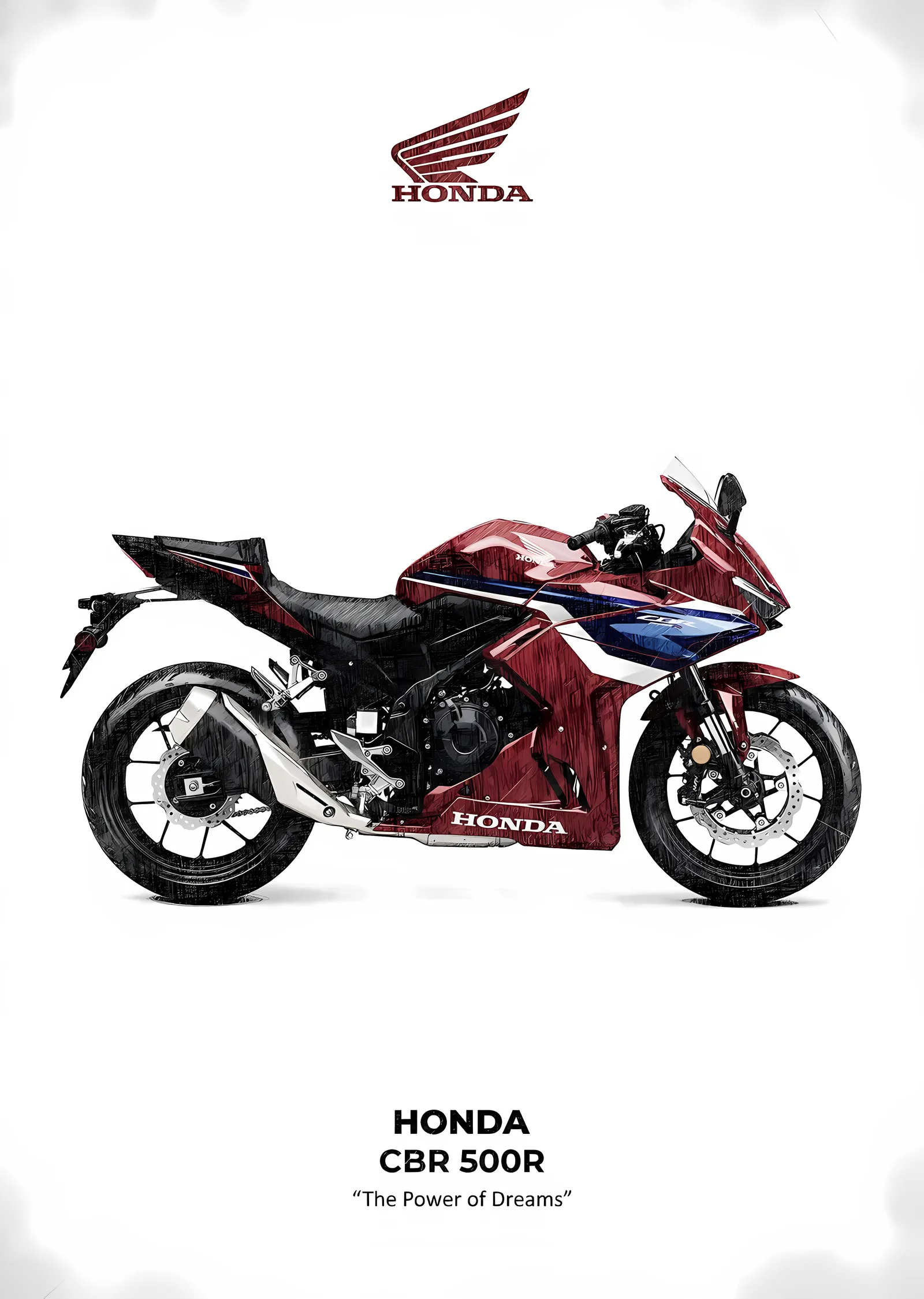 Honda CBR500R metal tablo
