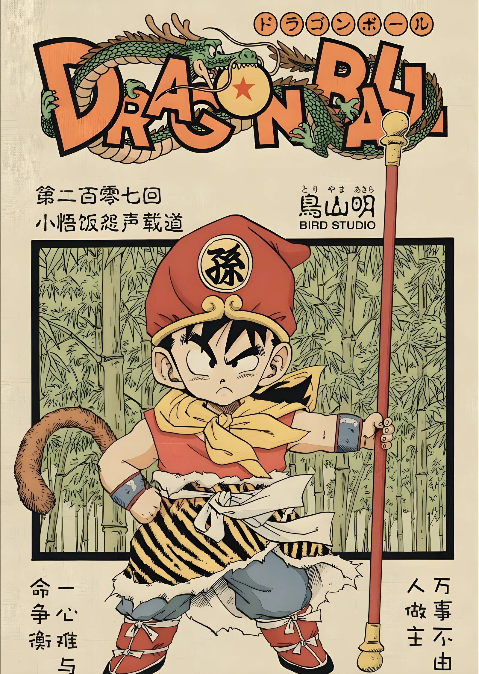 Dragon Ball: Retro Kapakta Küçük Goku metal tablo