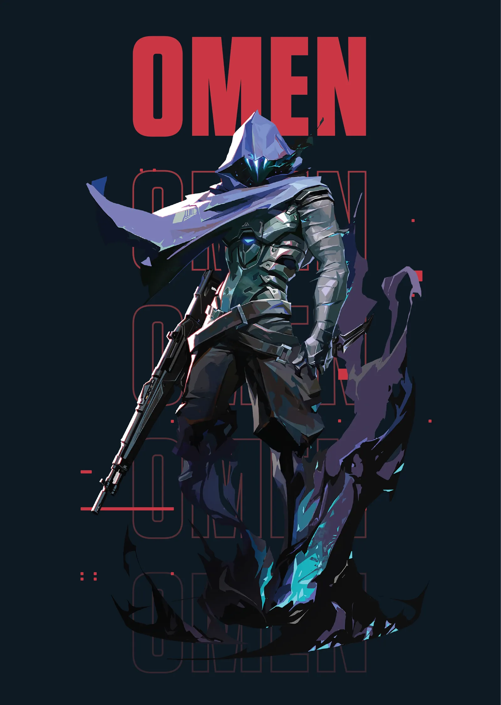Valorant: Omen Kırmızı metal tablo