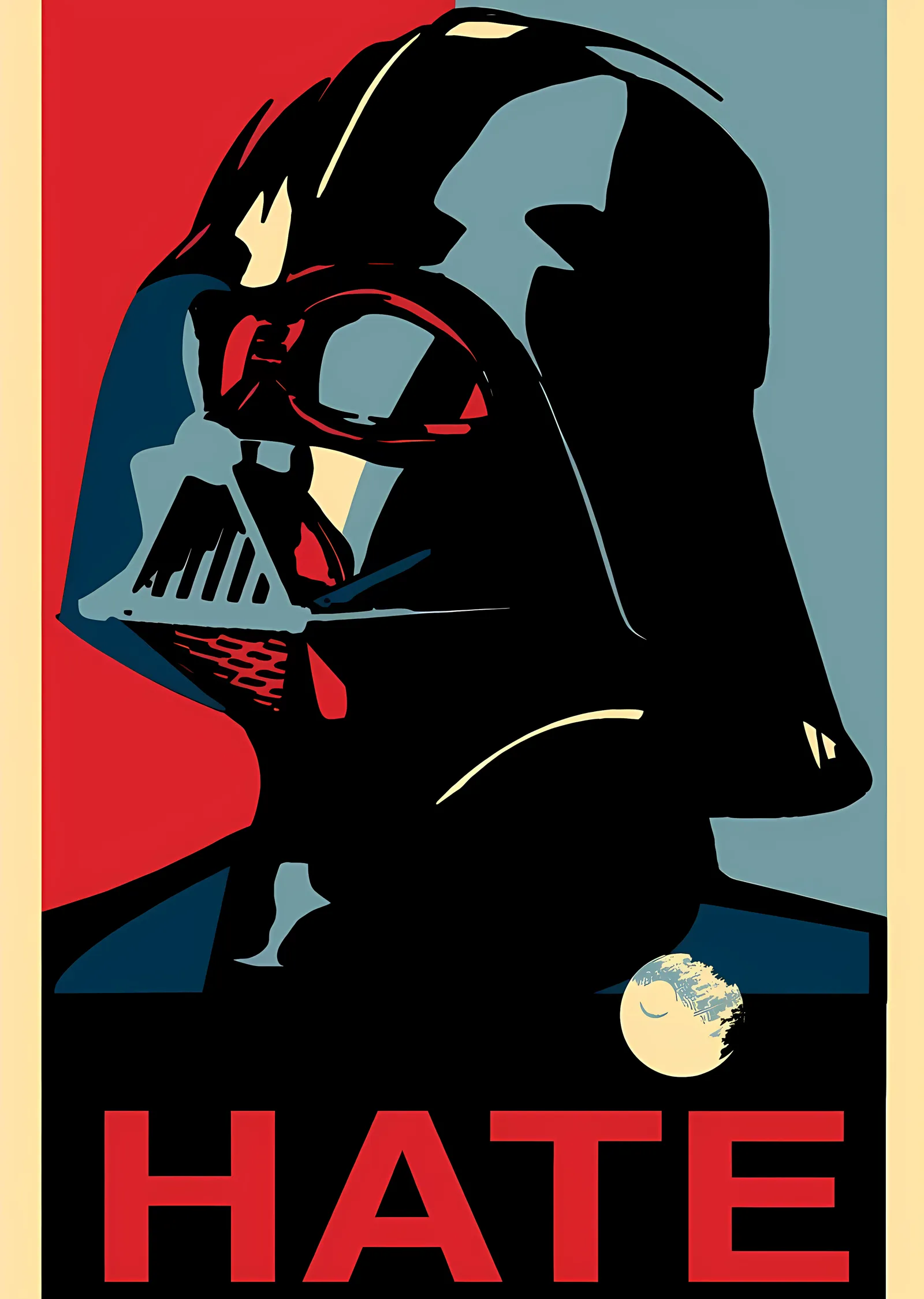 Darth Vader: Poster Sanatı Portresi metal tablo