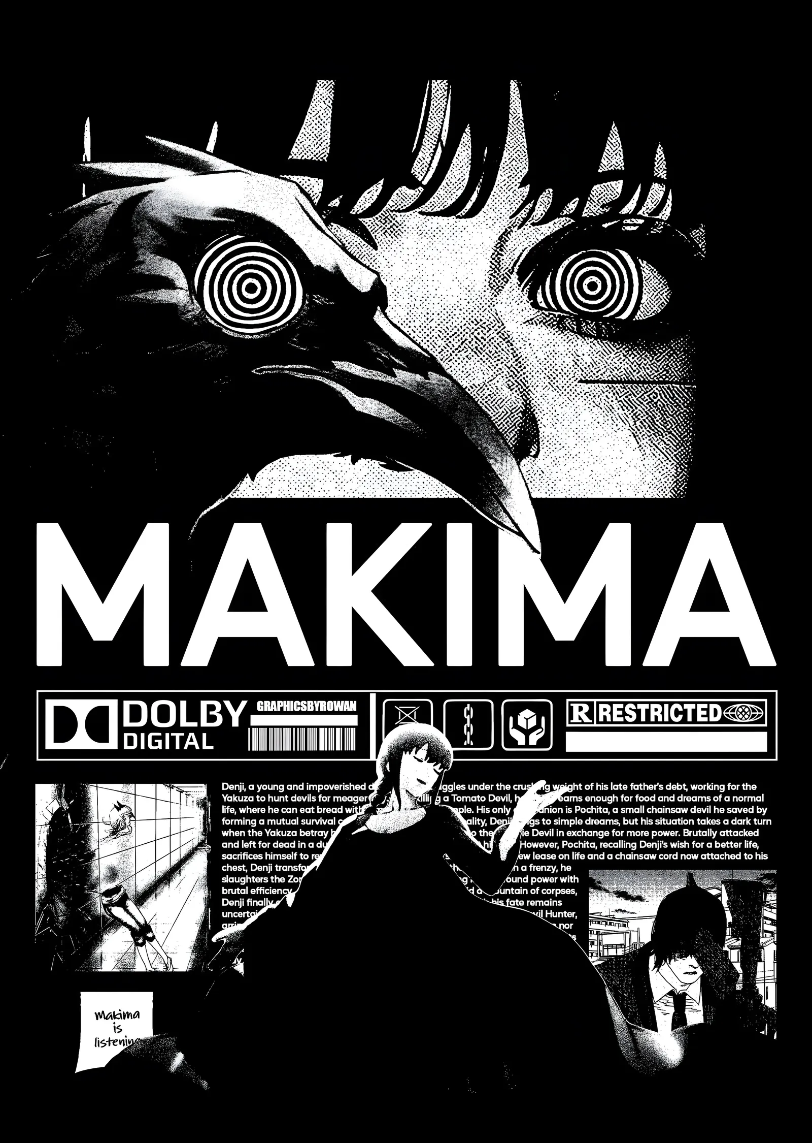 Chainsaw Man · Makima metal tablo