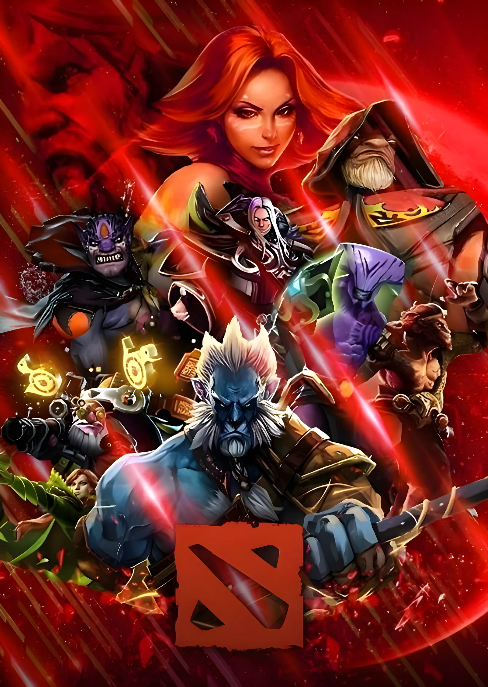 Dota 2: Kahramanlar metal tablo