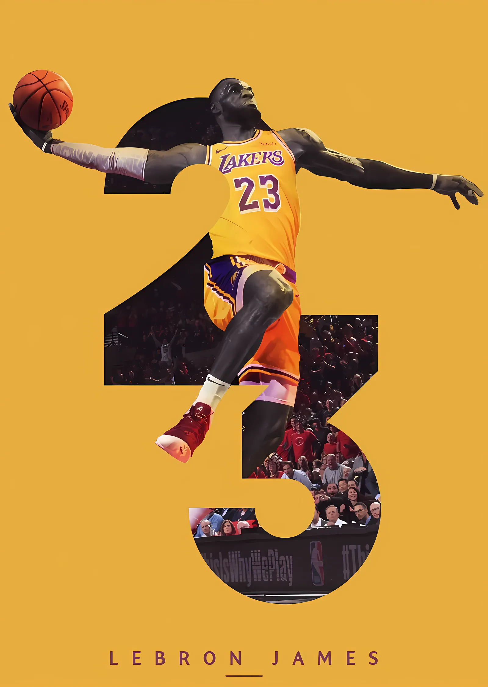LeBron James: Lakers 23 Numara metal tablo