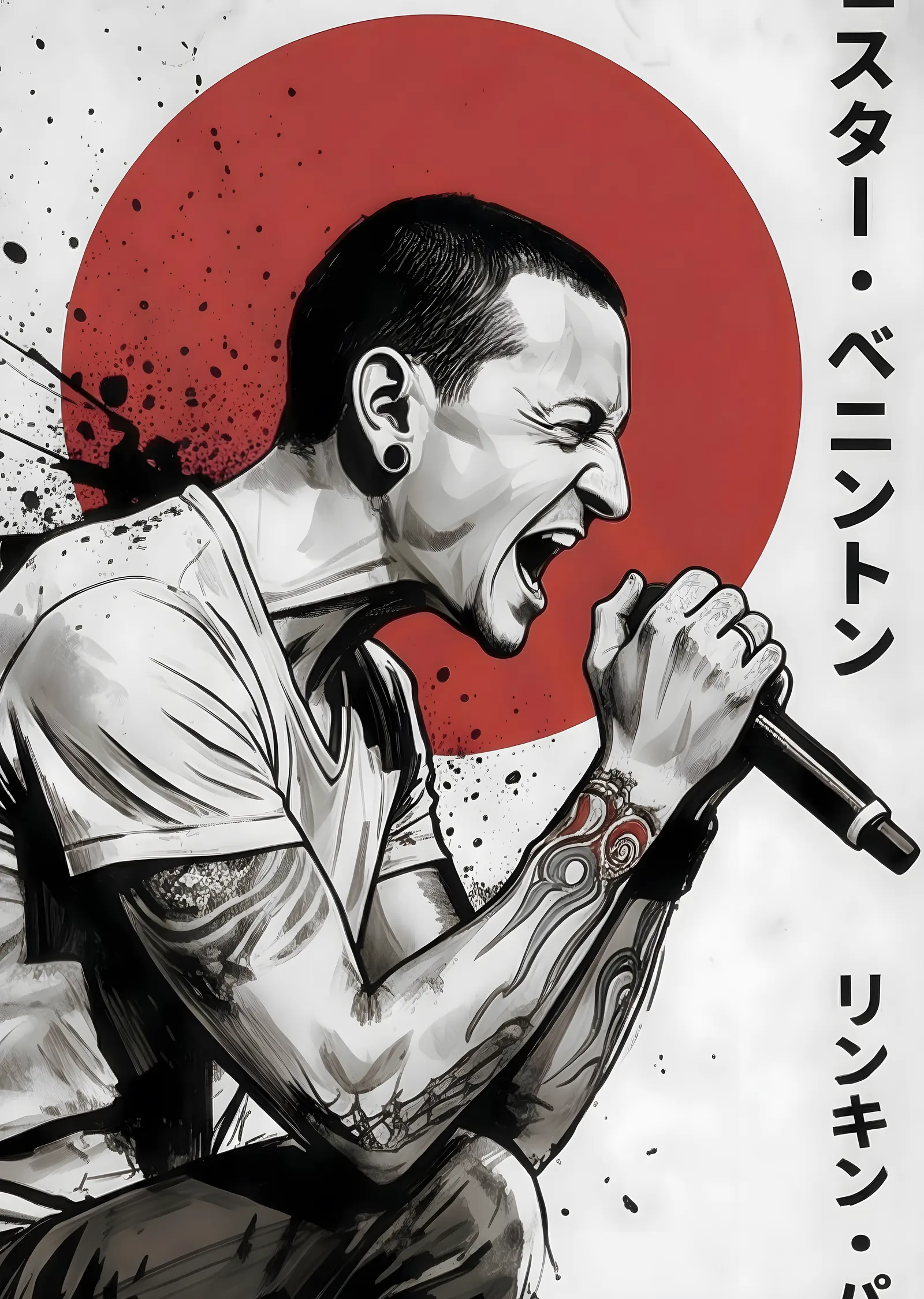 Chester Bennington: Japon Anması metal tablo