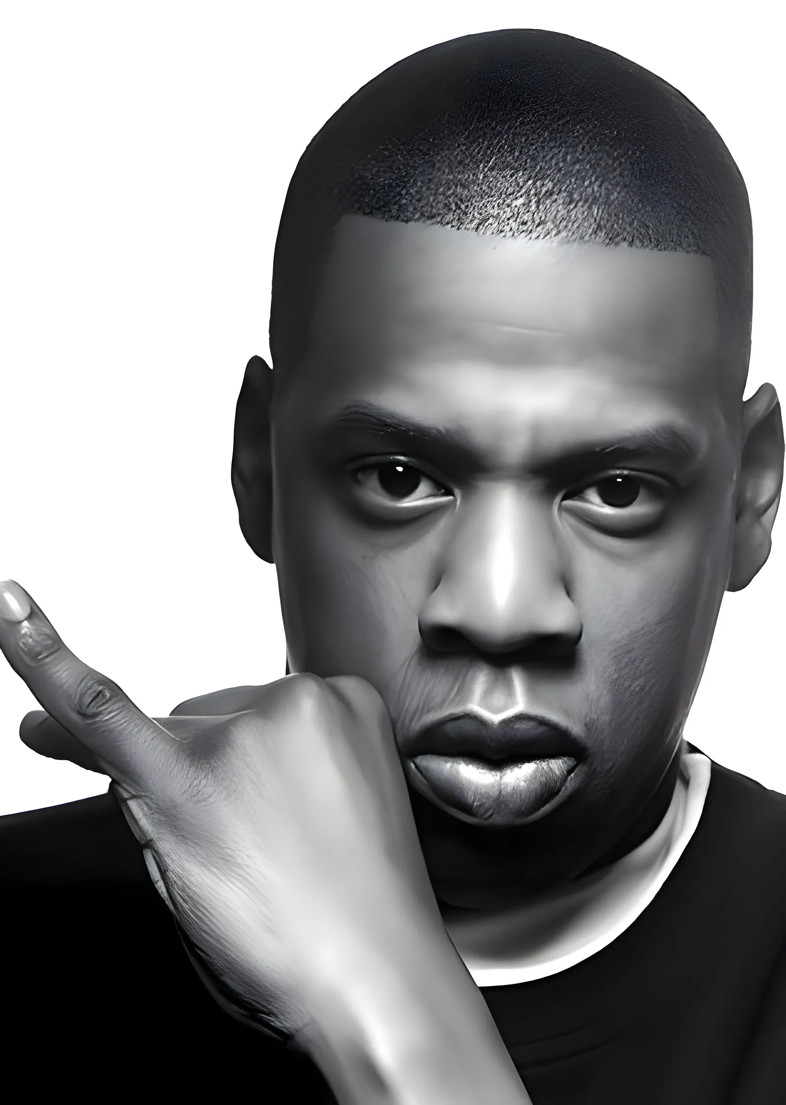 Jay-Z: Beyaz Zeminde metal tablo