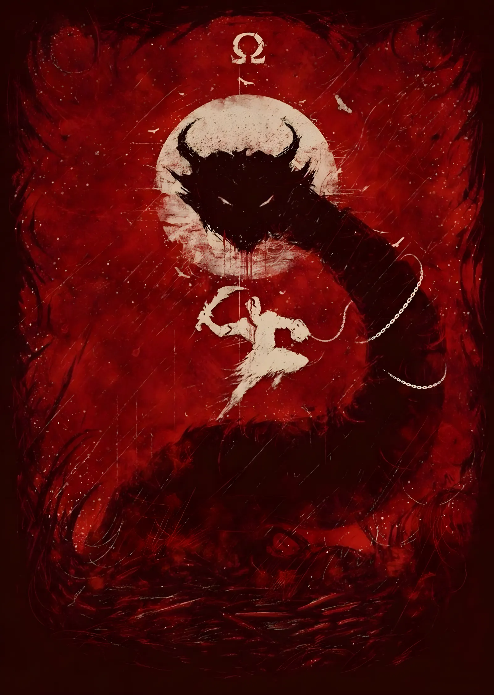 God of War: Kratos ve Ares metal tablo