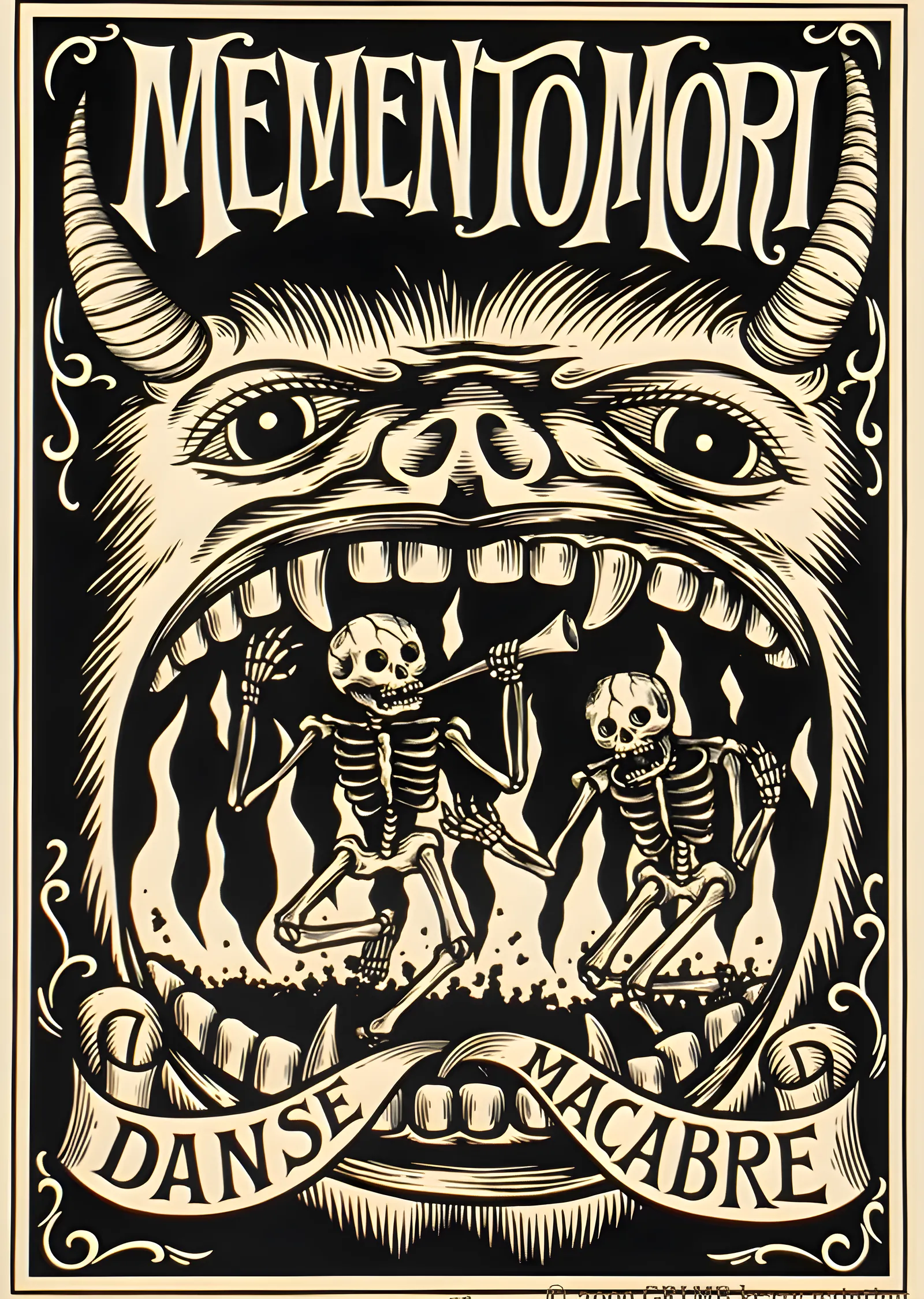 Memento Mori: Danse Macabre metal tablo