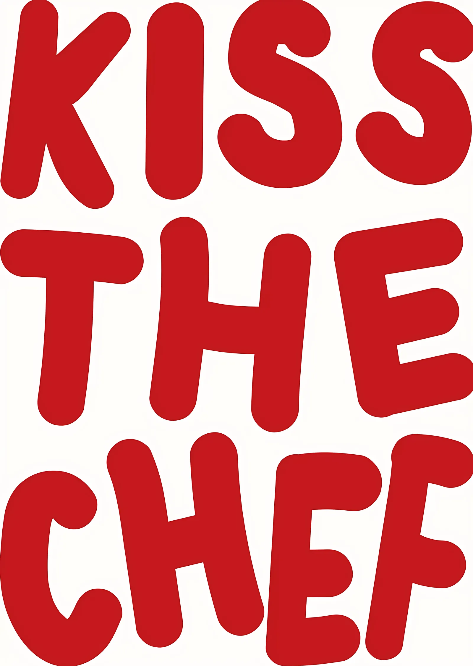 Kiss the Chef metal tablo