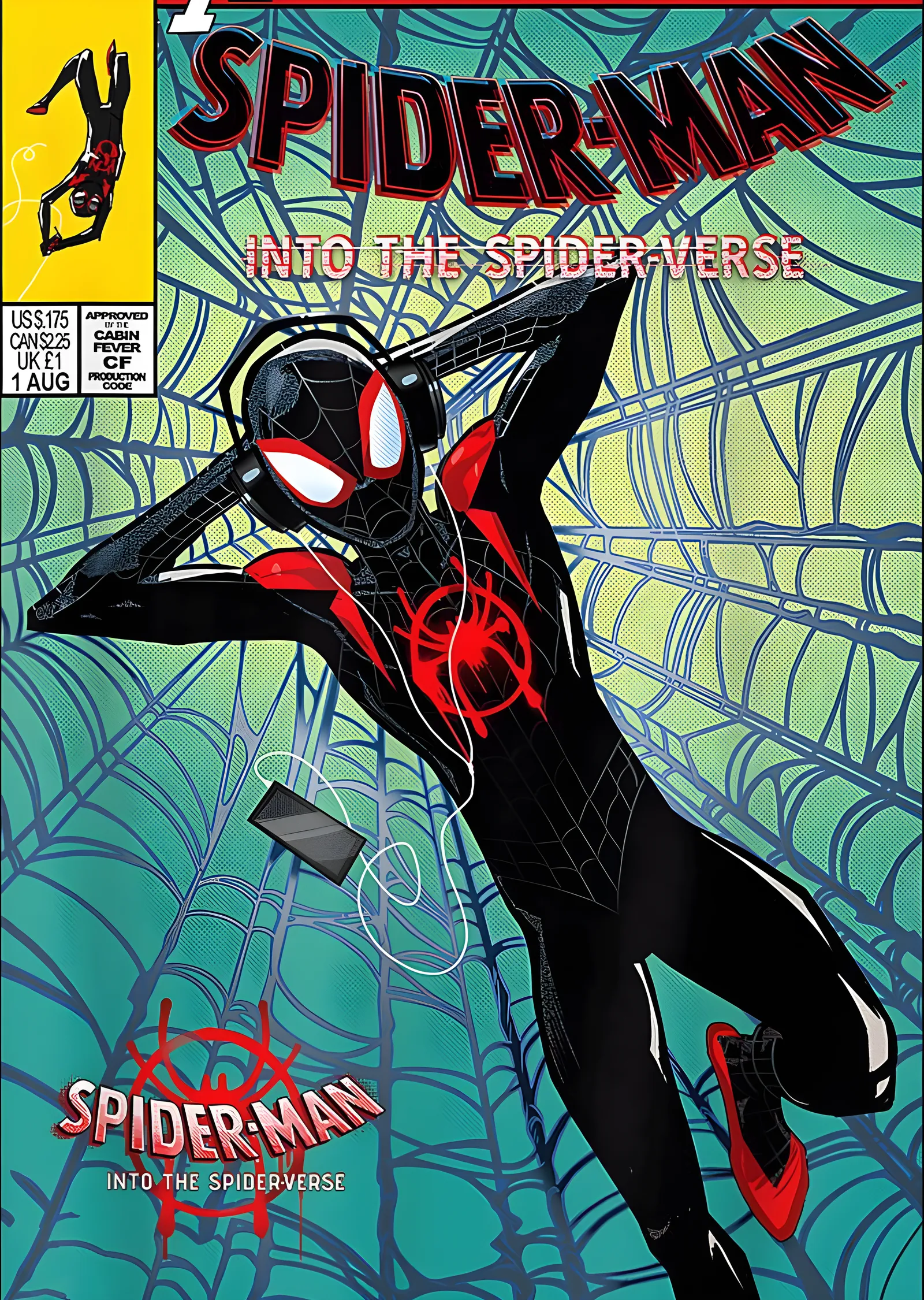 Spider-Man: Into the Spider-Verse · Çizgi Roman Kapağı metal tablo