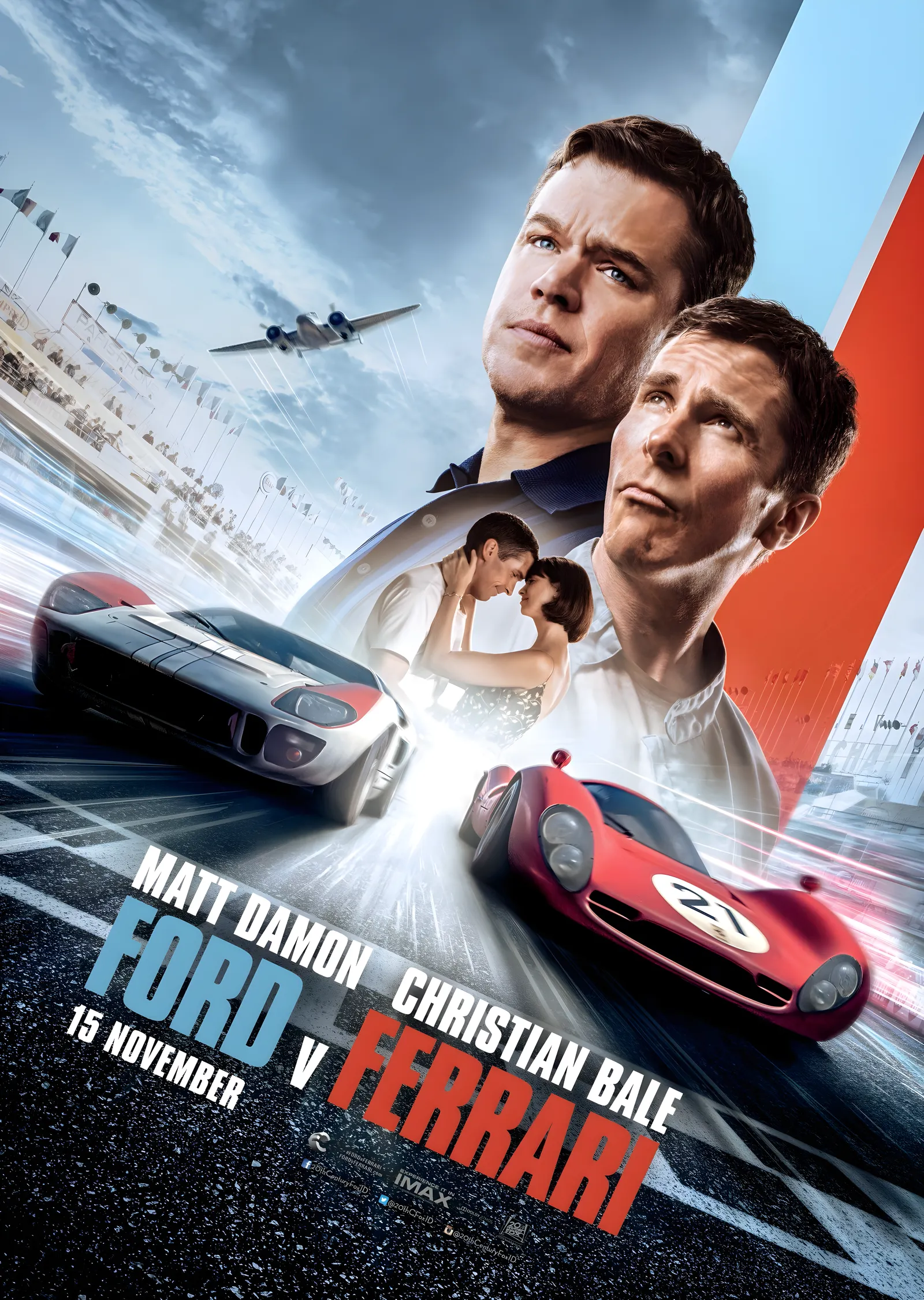 Ford v Ferrari - Uçak Pisti metal tablo