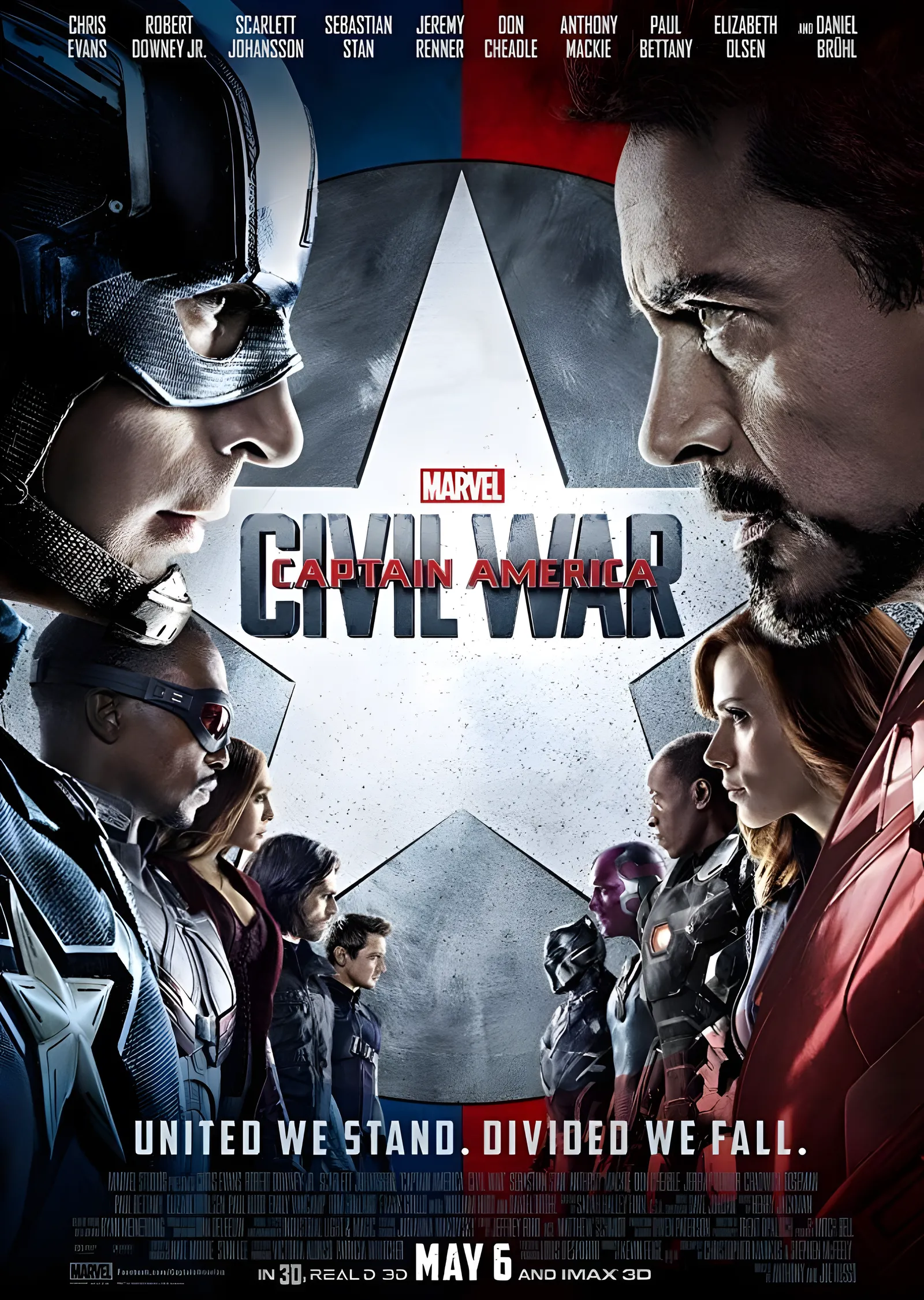 Captain America: Civil War - Karşı Karşıya metal tablo