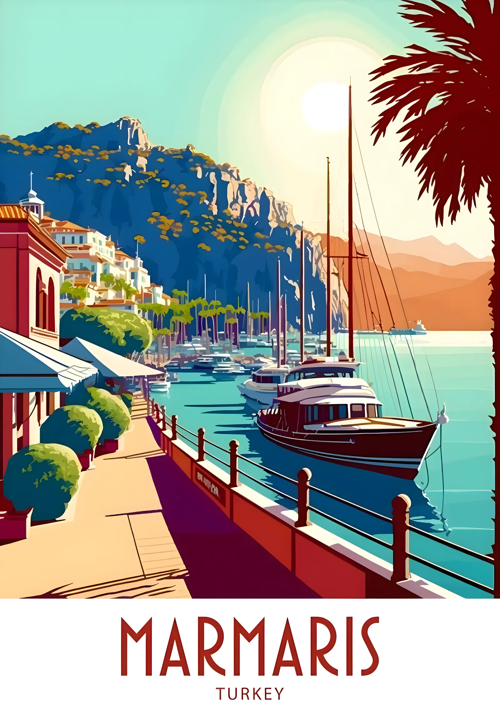 Marmaris, Türkiye: Liman Manzarası metal tablo
