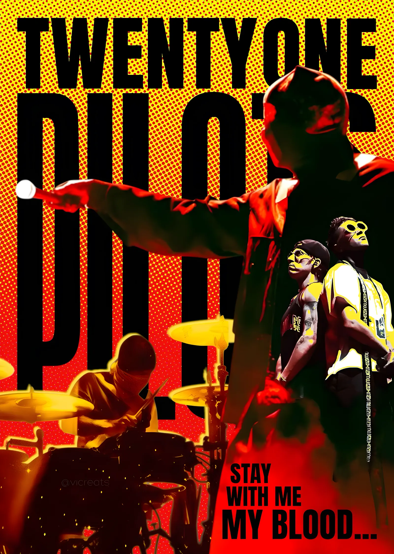 Twenty One Pilots: Stay With Me metal tablo