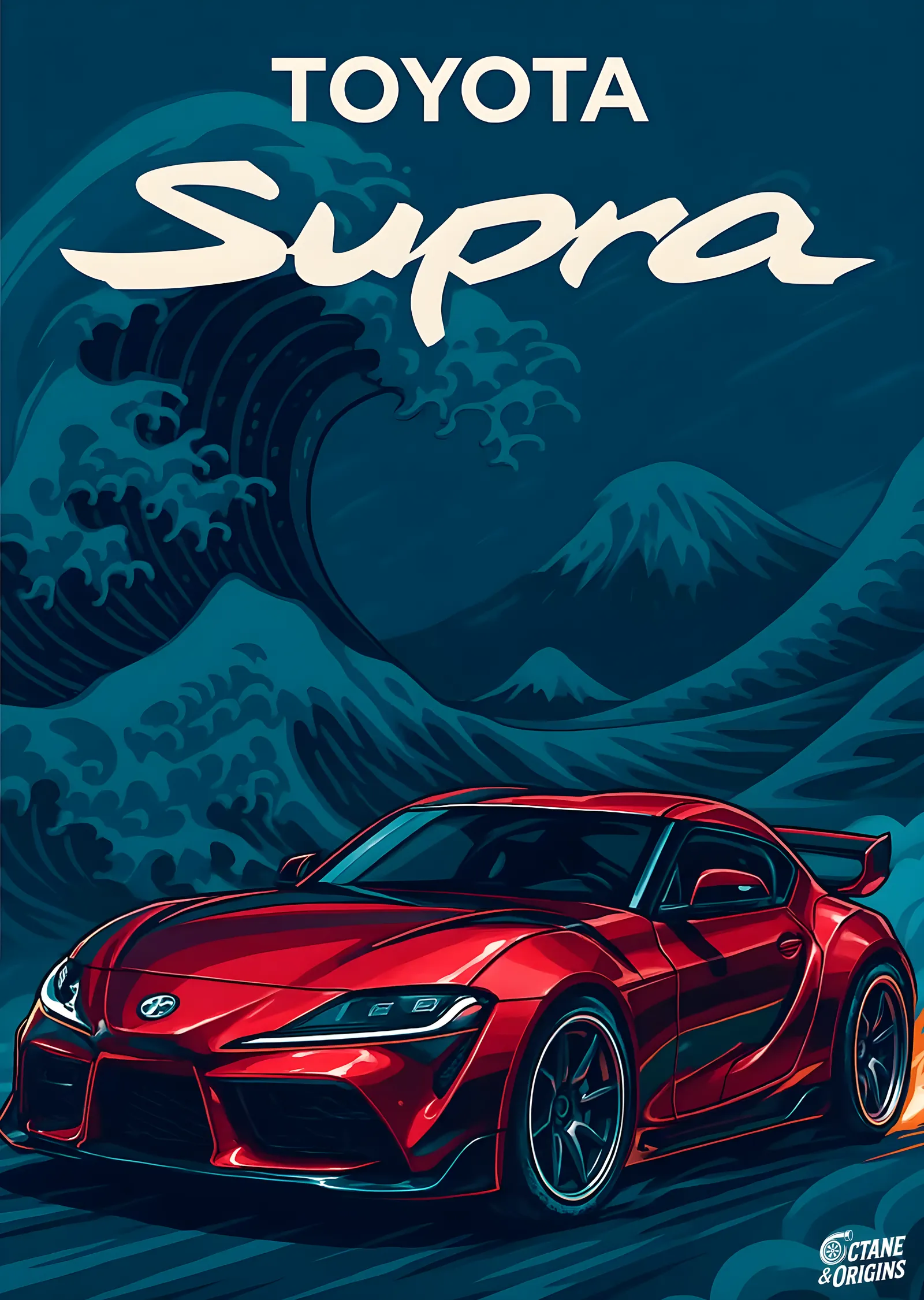 Toyota GR Supra · Büyük Dalga metal tablo