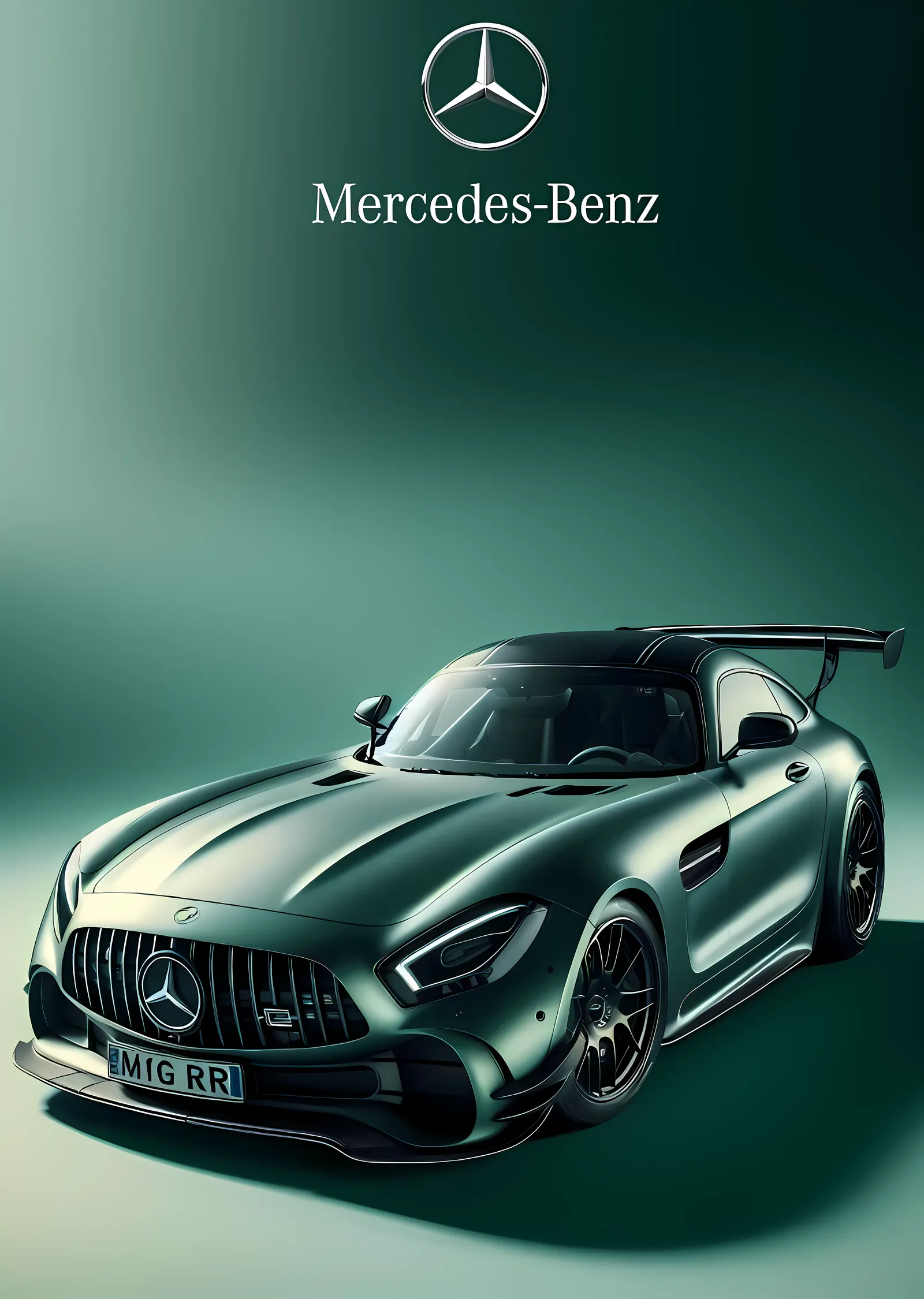 Mercedes-AMG-GT-R Spor Araba metal tablo