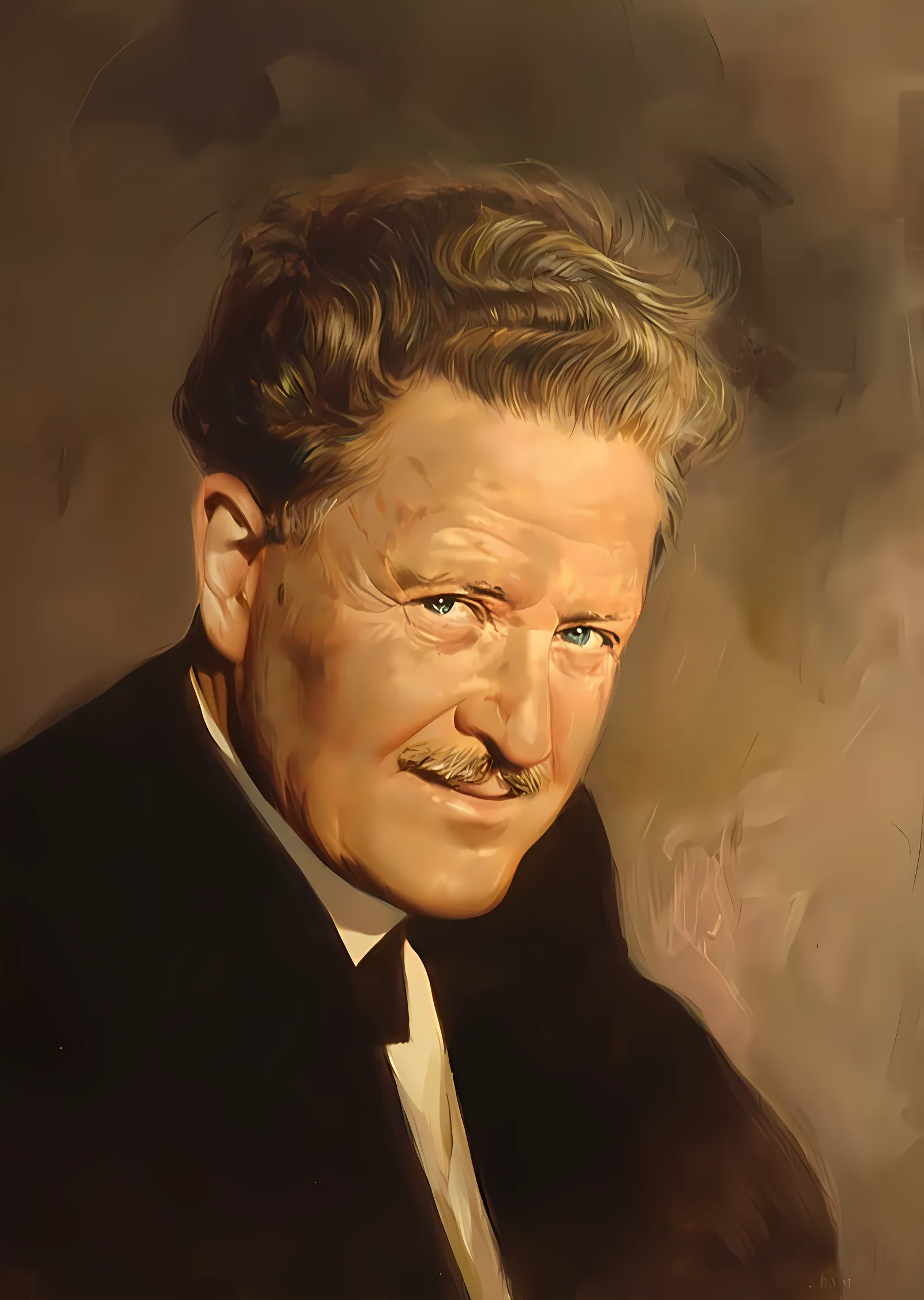 Nâzım Hikmet: Yağlı Boya Portre metal tablo
