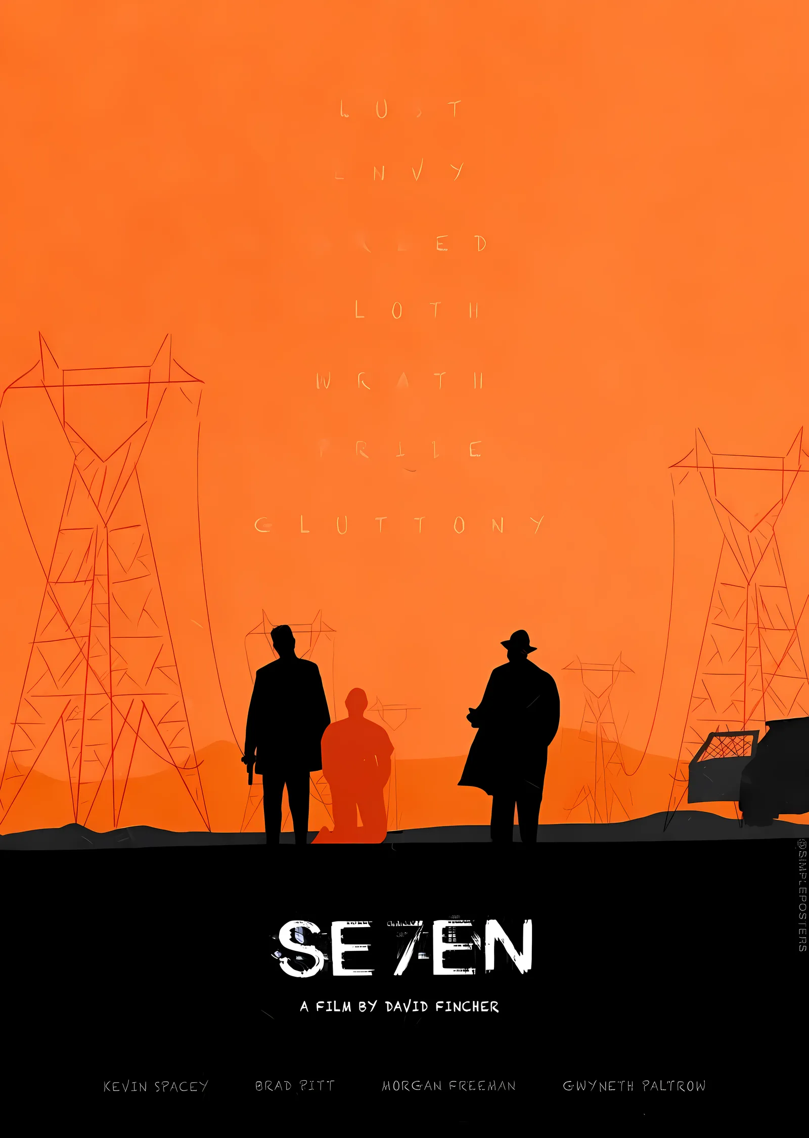 Se7en - Yedi (Yedi Ölümcül Günah) metal tablo