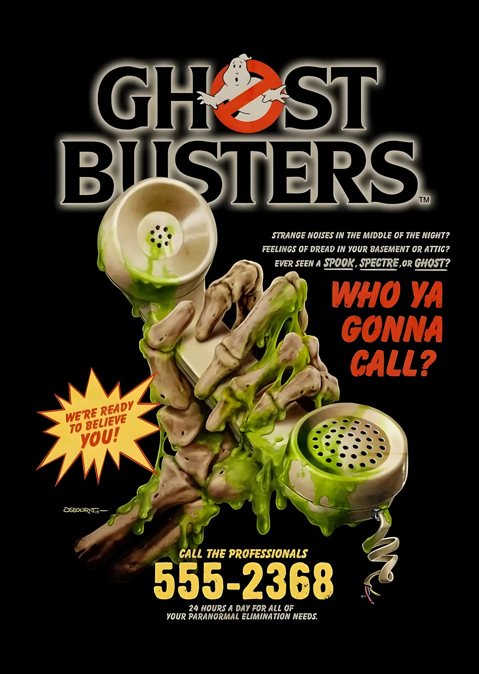 Ghostbusters - 555-2368 metal tablo