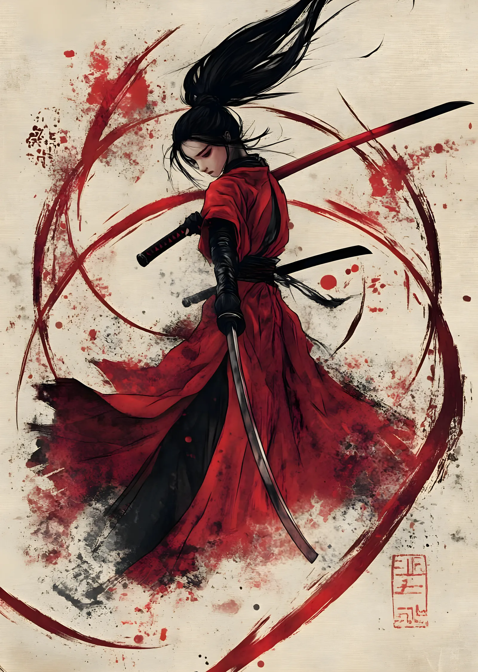 Kızıl Alev Kenshin: Yalnız Savaşçı metal tablo