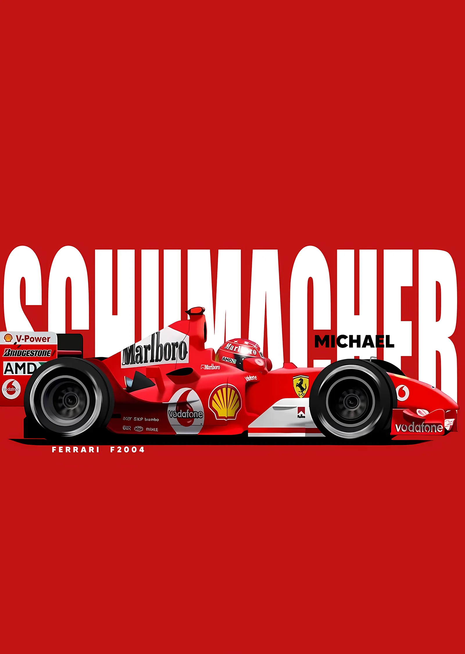 Schumacher: Ferrari F2004 metal tablo
