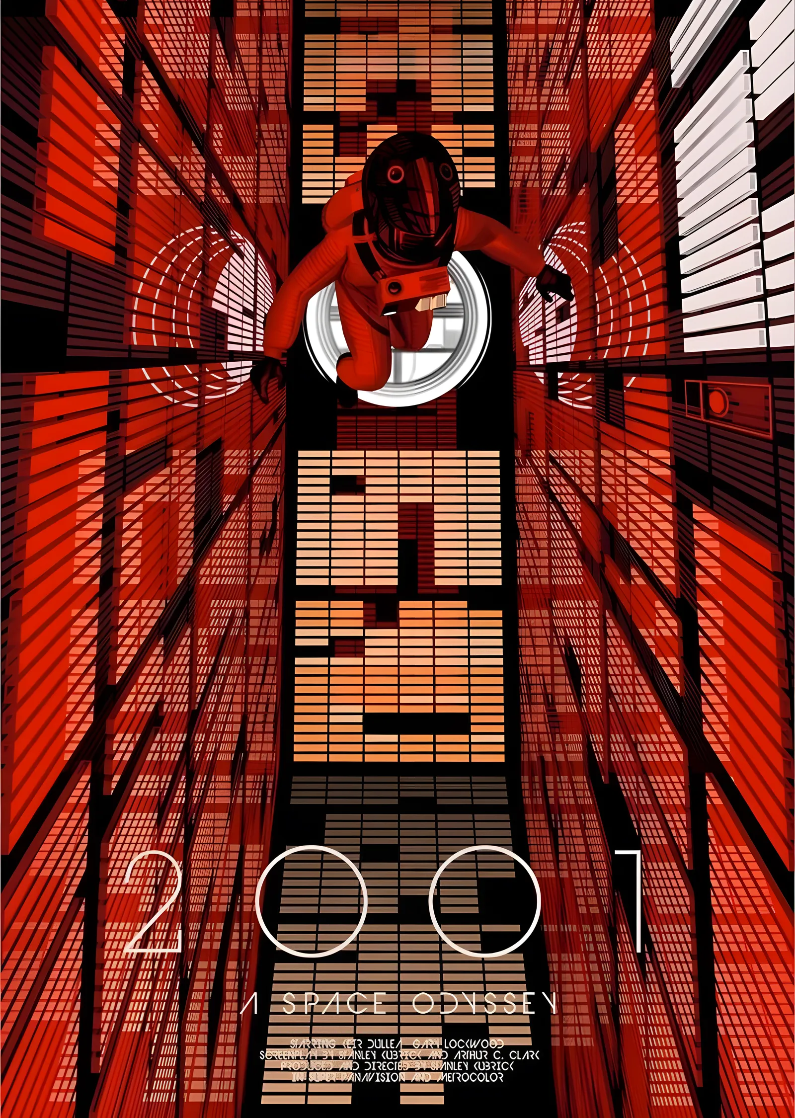2001: A Space Odyssey - Kırmızı Koridor metal tablo