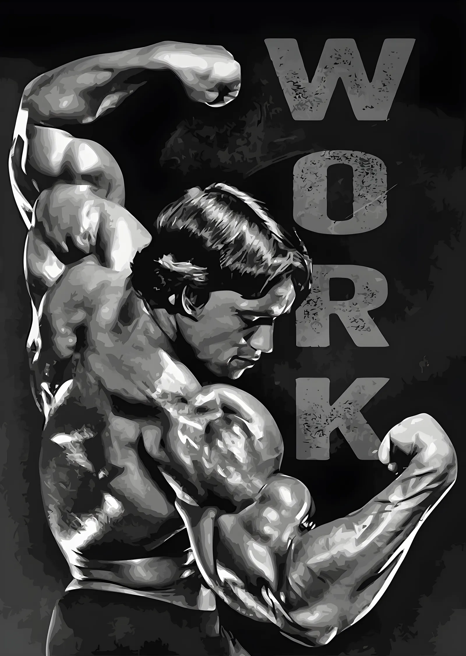 Arnold Schwarzenegger - Work metal tablo