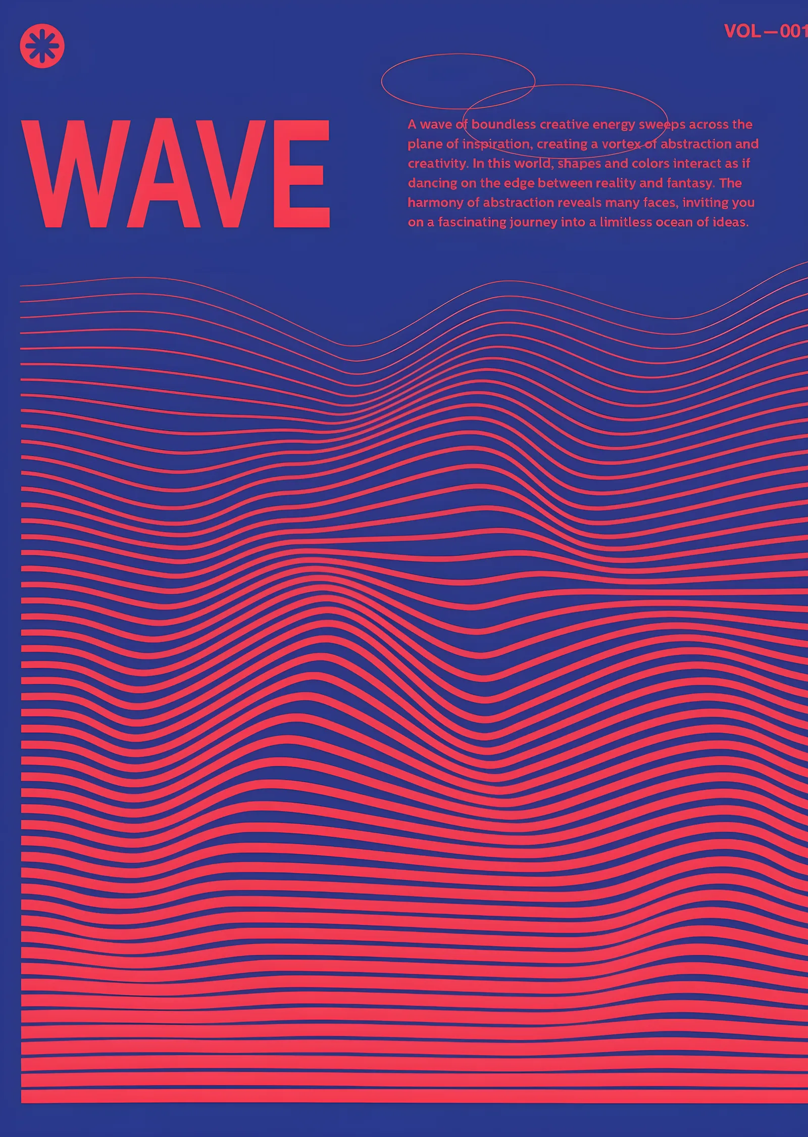 Wave - Soyut Dalga metal tablo