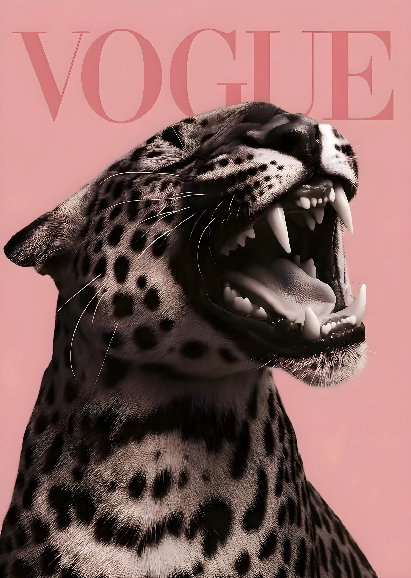 Vogue: Leopar Bakışı metal tablo