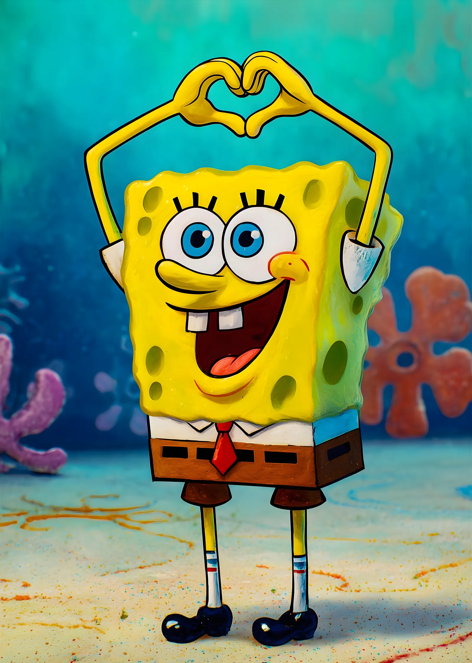 SpongeBob SquarePants: Deniz Arkaplanında metal tablo