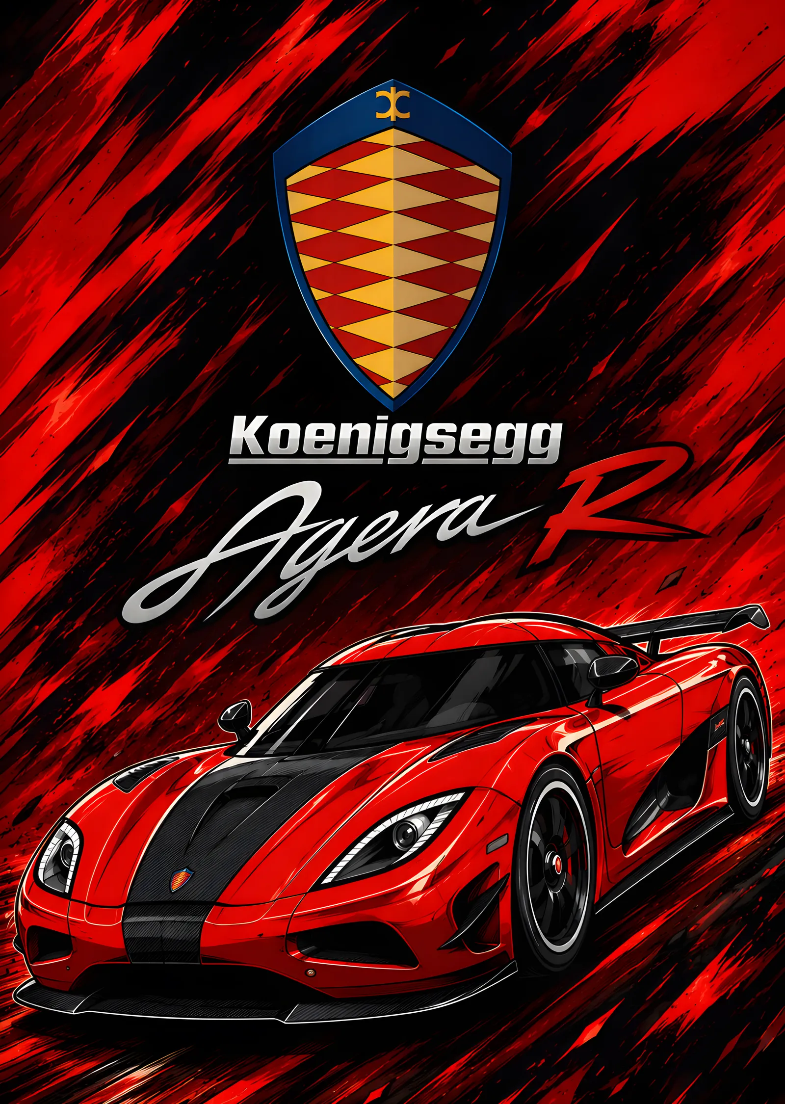 Koenigsegg Agera R metal tablo
