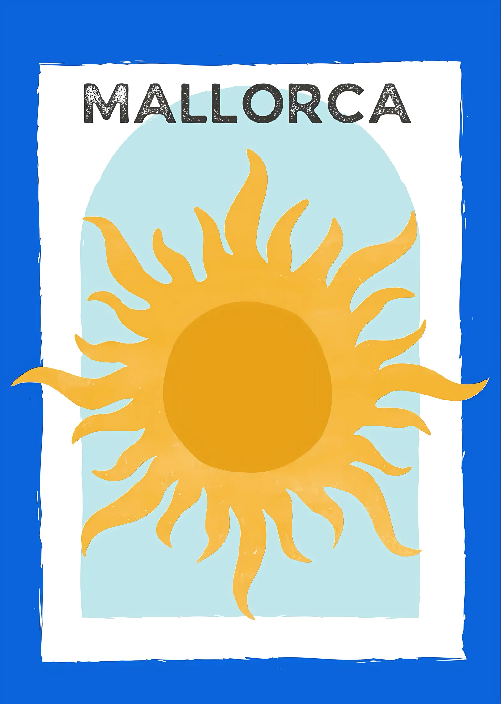 Mallorca Güneş metal tablo