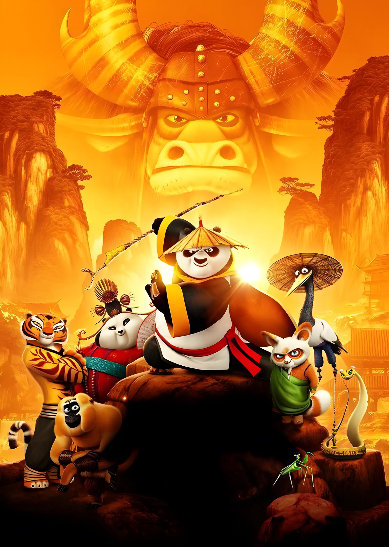 Kung Fu Panda 4: Kaos Sahnesi metal tablo