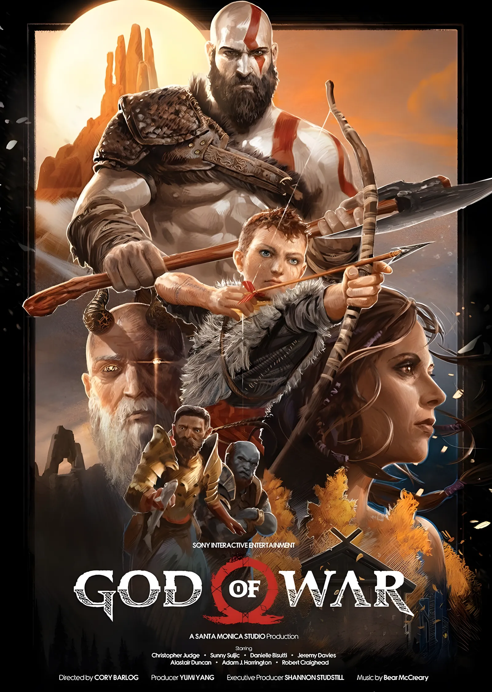 God of War: Kadro Afişi metal tablo