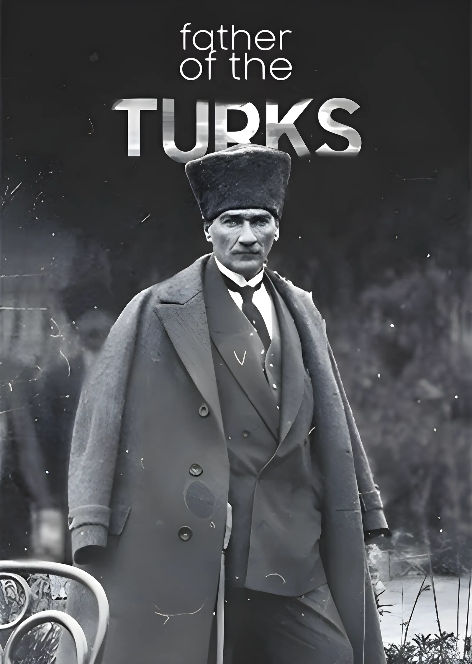 Siyah Arka Planlı Atatürk Posterı metal tablo