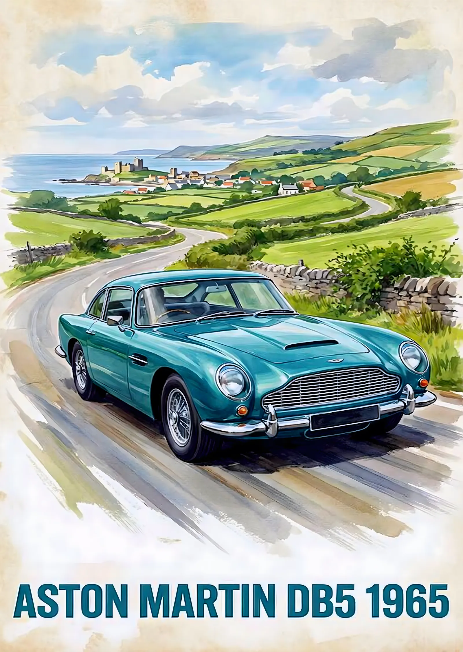Aston Martin DB5 1965 metal tablo