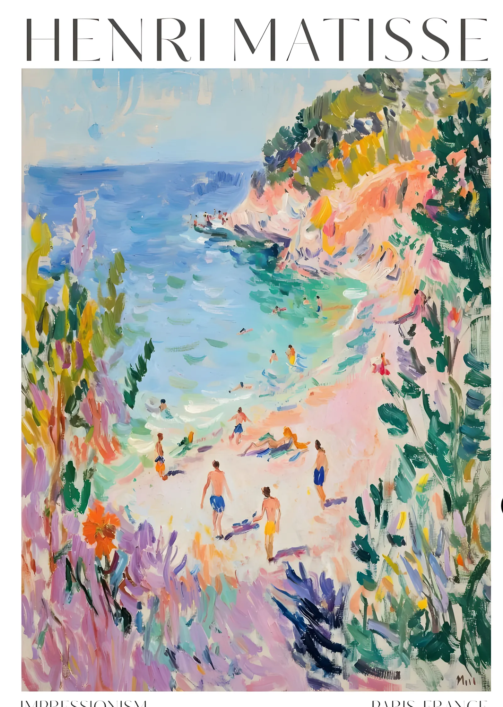Henri Matisse: Kıyı Manzarası metal tablo