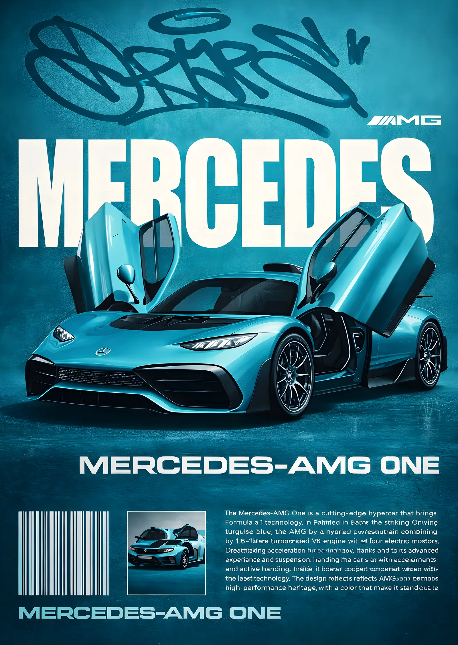 Mercedes-AMG One metal tablo