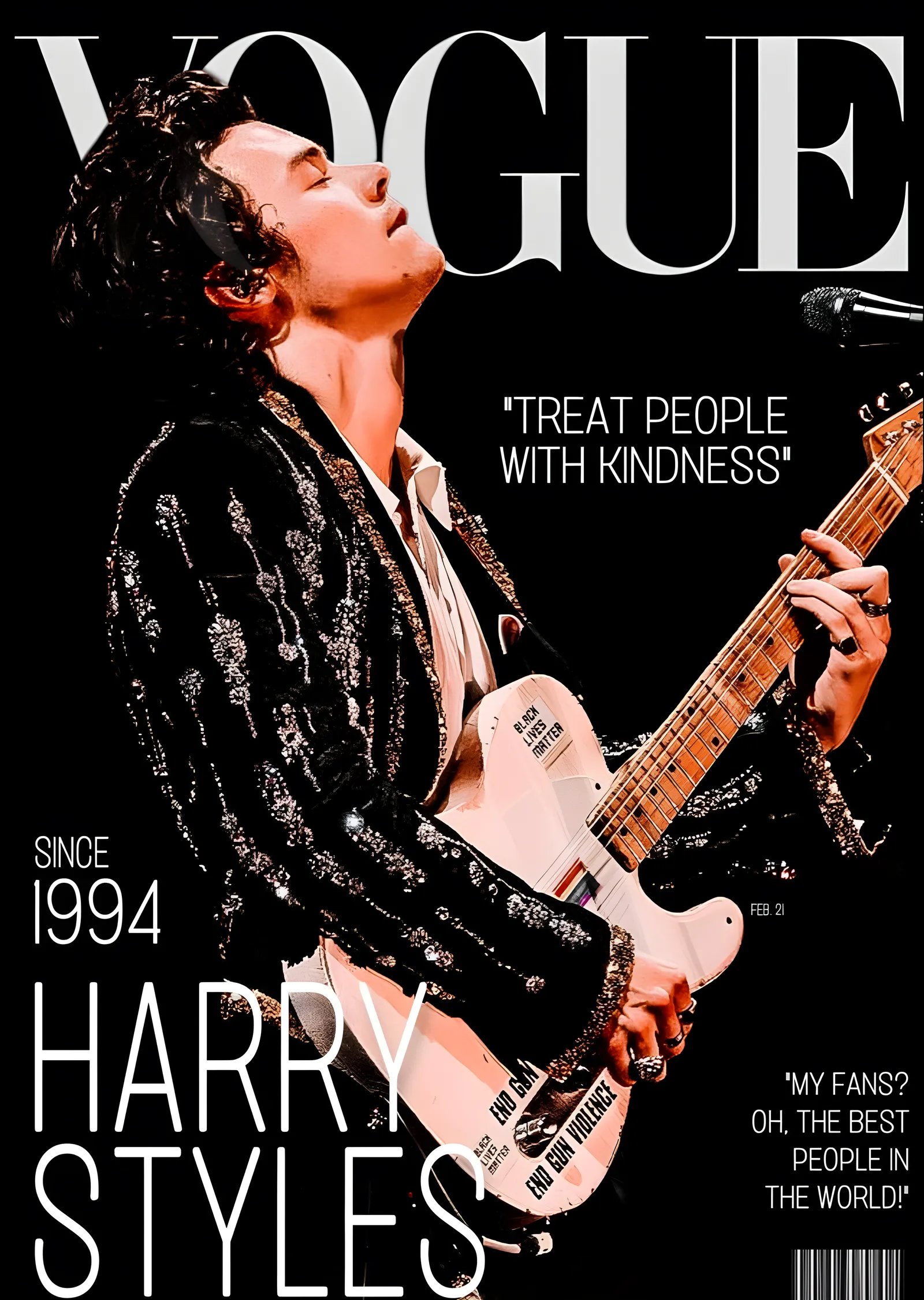 Harry Styles: Vogue metal tablo