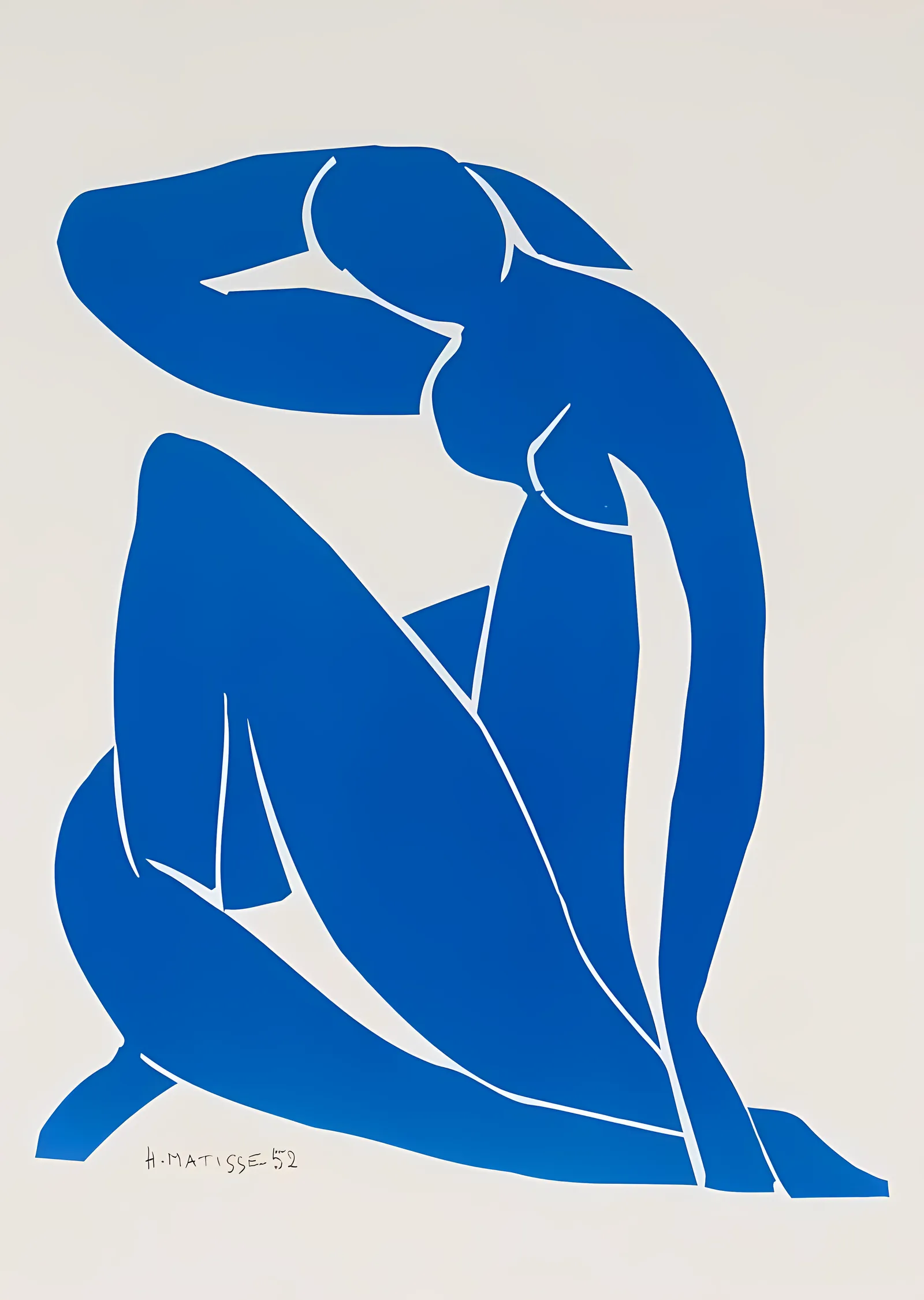 Matisse: Nu Bleu · Parlak Mavi metal tablo