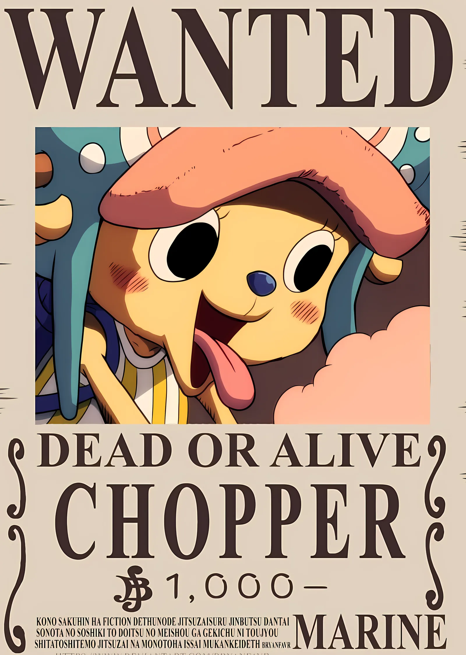 Tony Tony Chopper: Ödüllü Doktor metal tablo