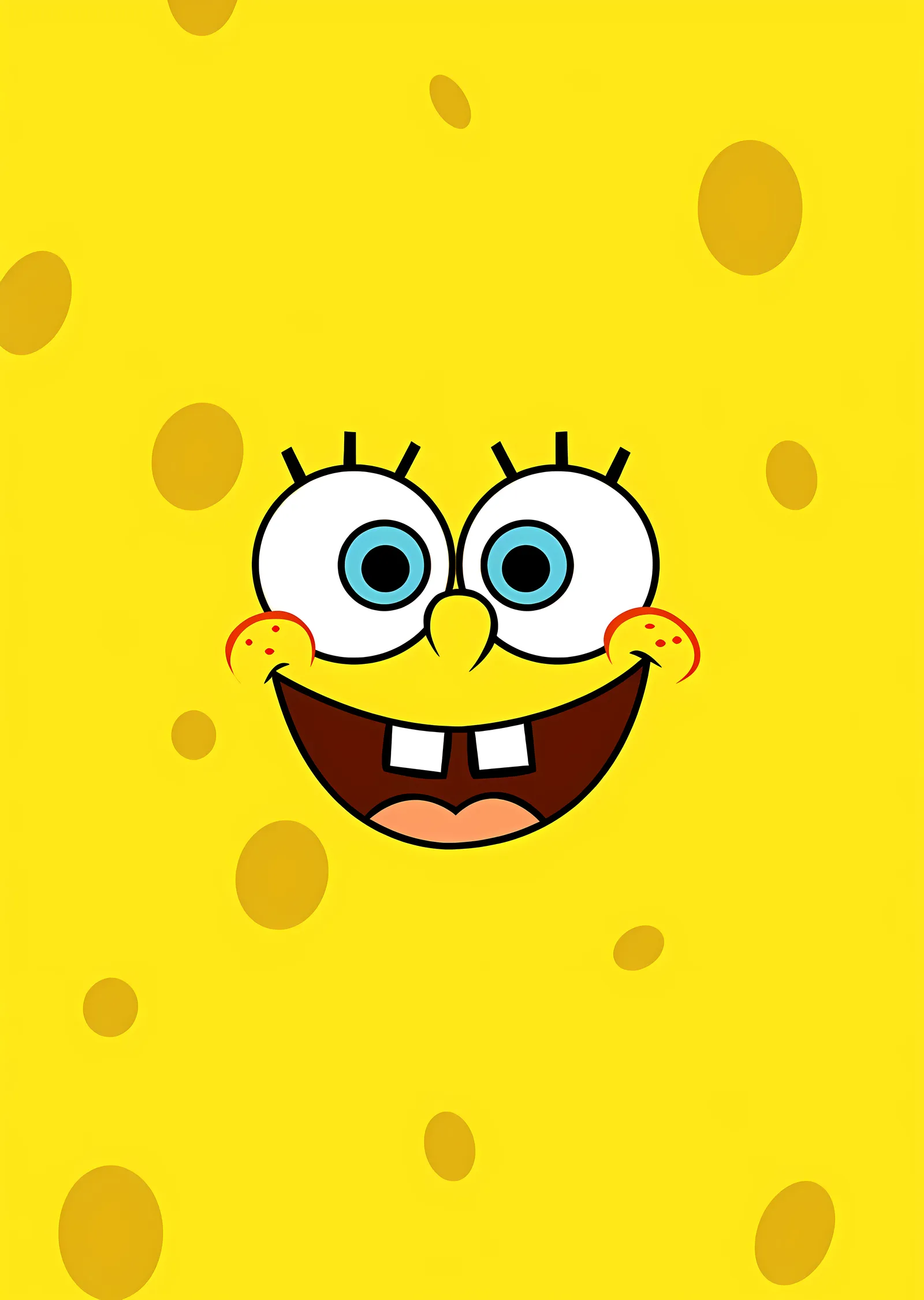 SpongeBob SquarePants: Sarı Arka Planlı Gözler metal tablo