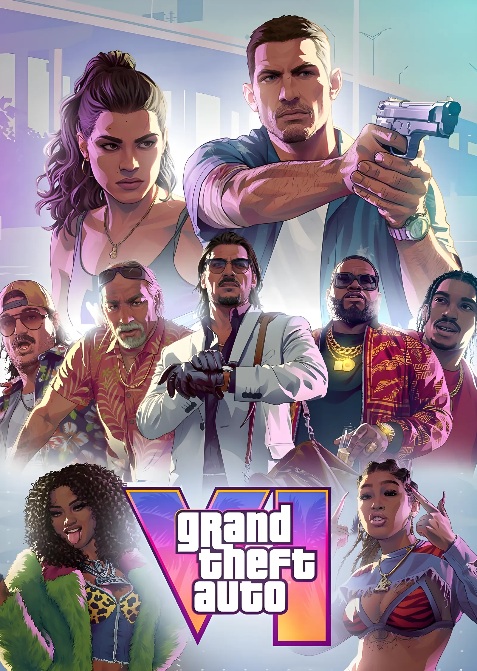 Grand Theft Auto VI - Karakter Kadrosu metal tablo