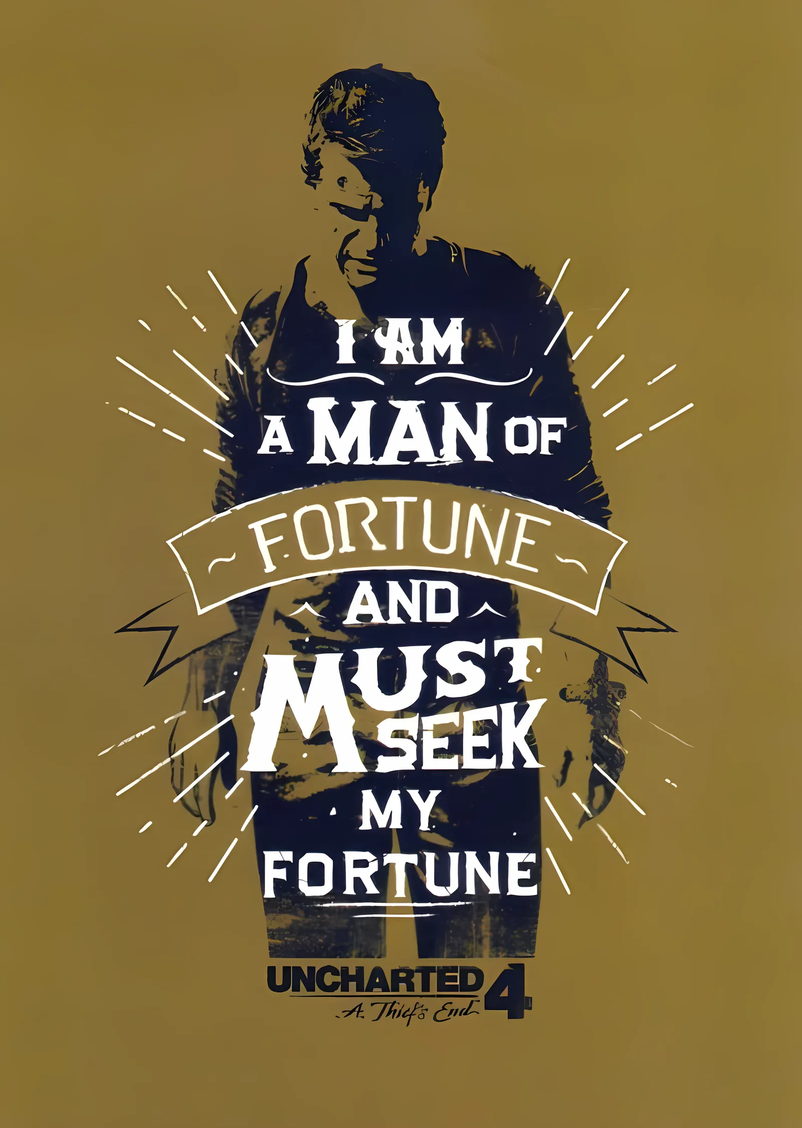 Uncharted 4: I Am a Man of Fortune metal tablo