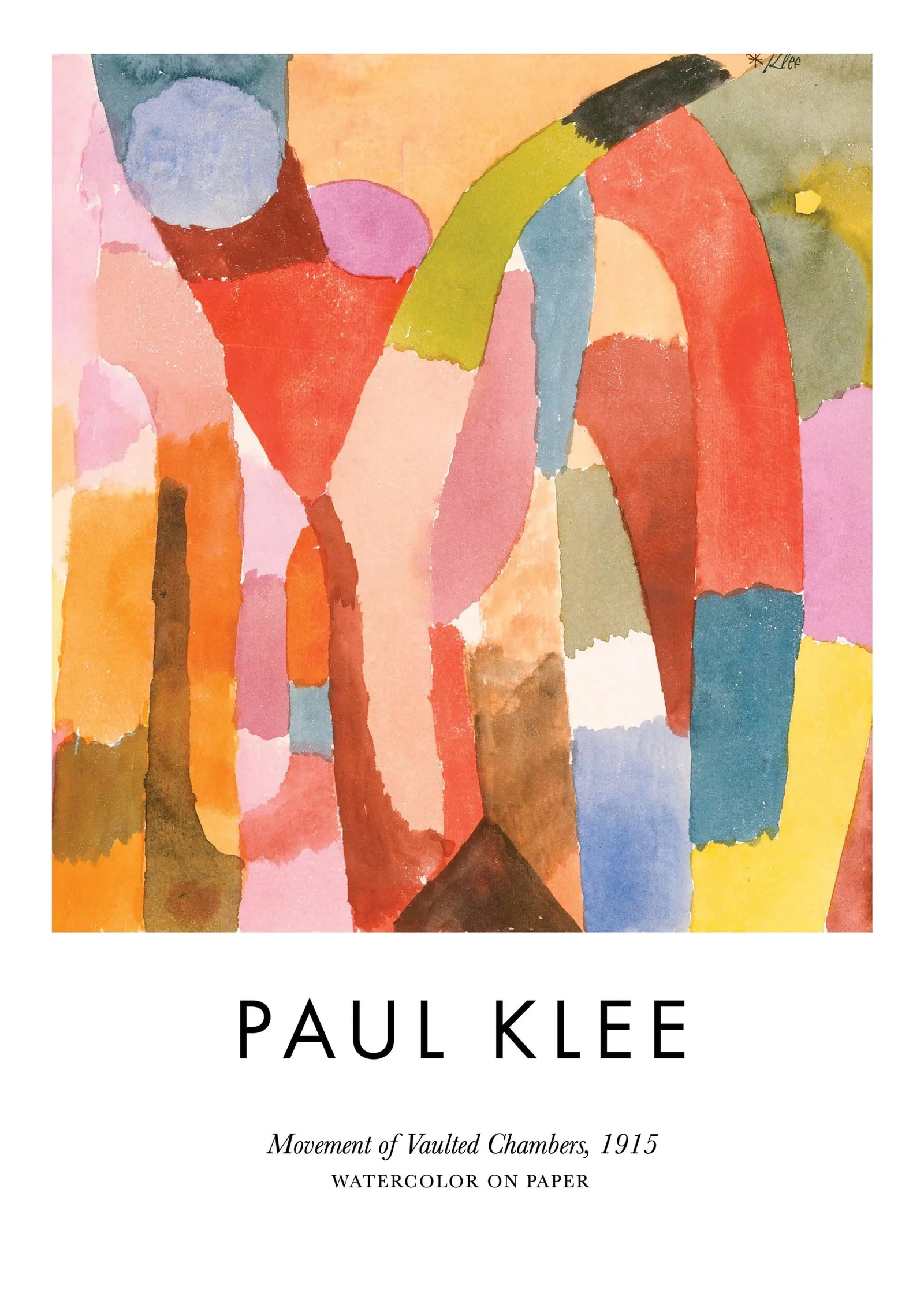 Paul Klee: Movement of Vaulted Chambers metal tablo