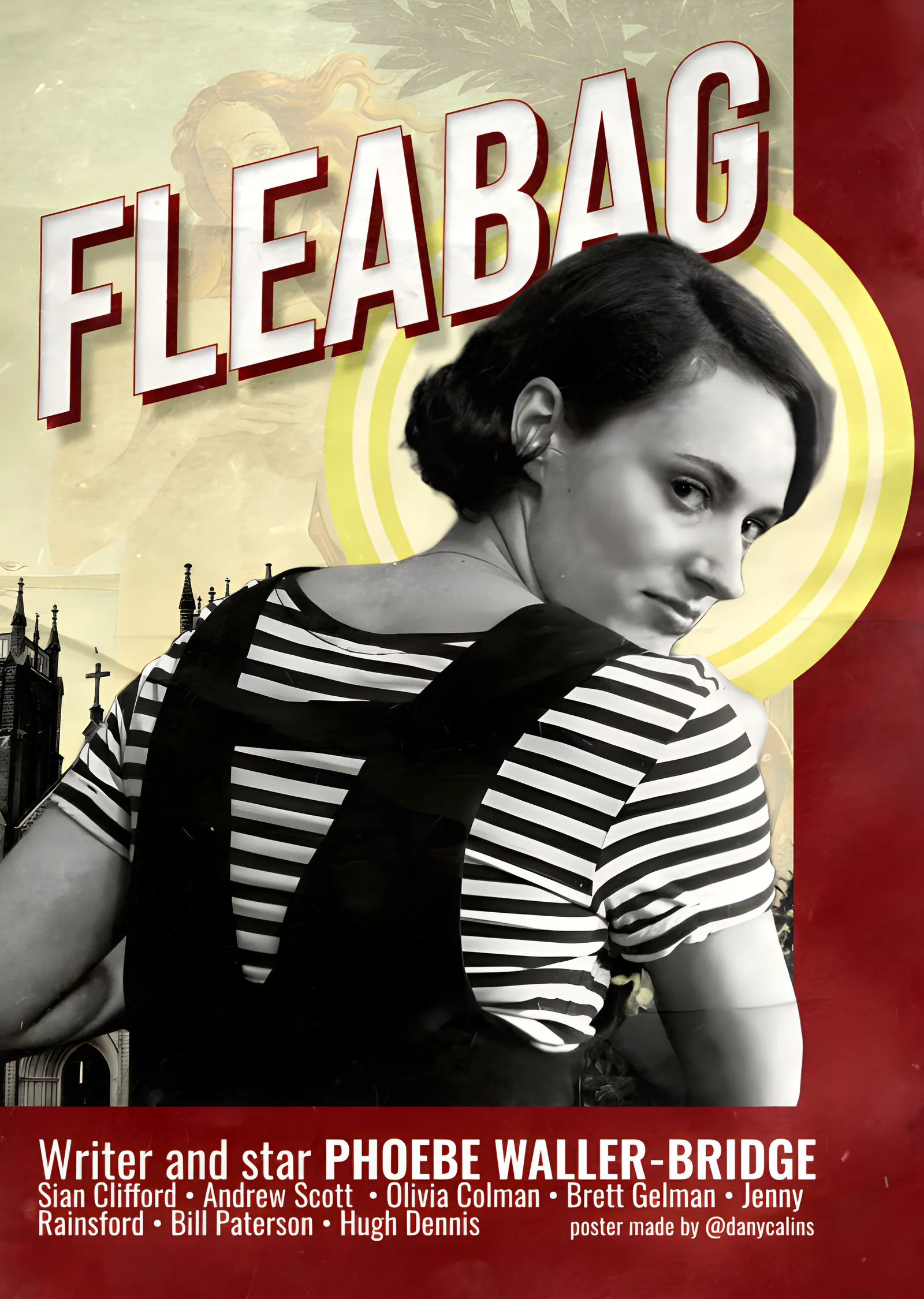 Fleabag: Retro Sinema Afişi metal tablo
